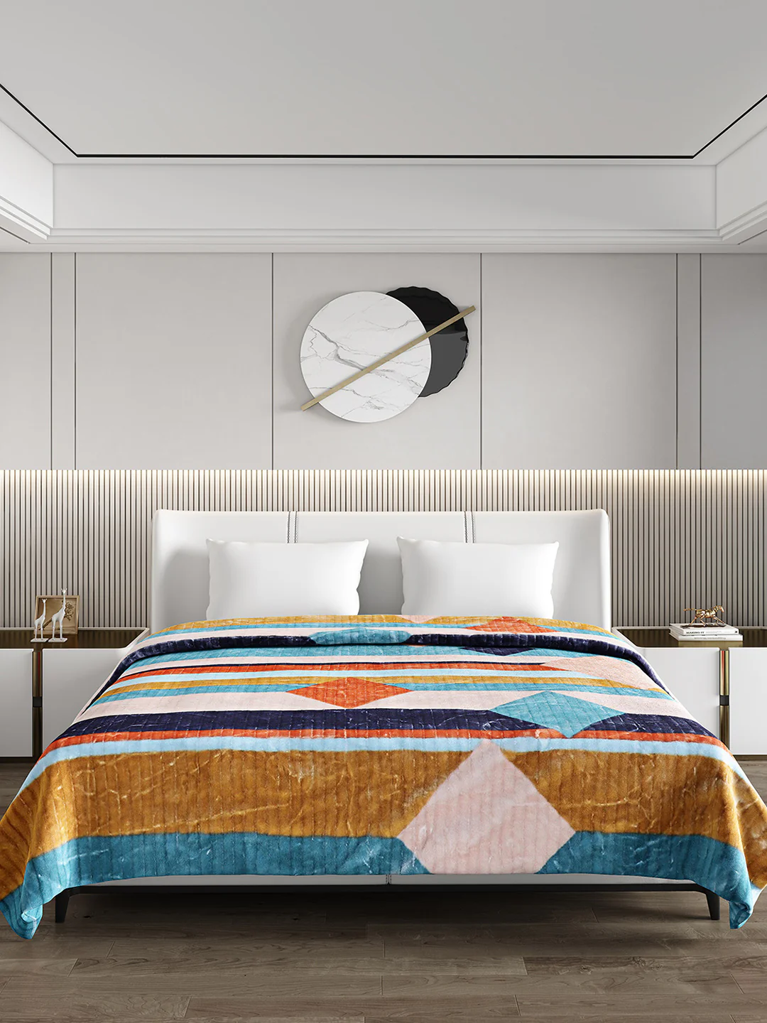 Printed Double Bed Blanket for Heavy Winter -3 Ply - Image 2