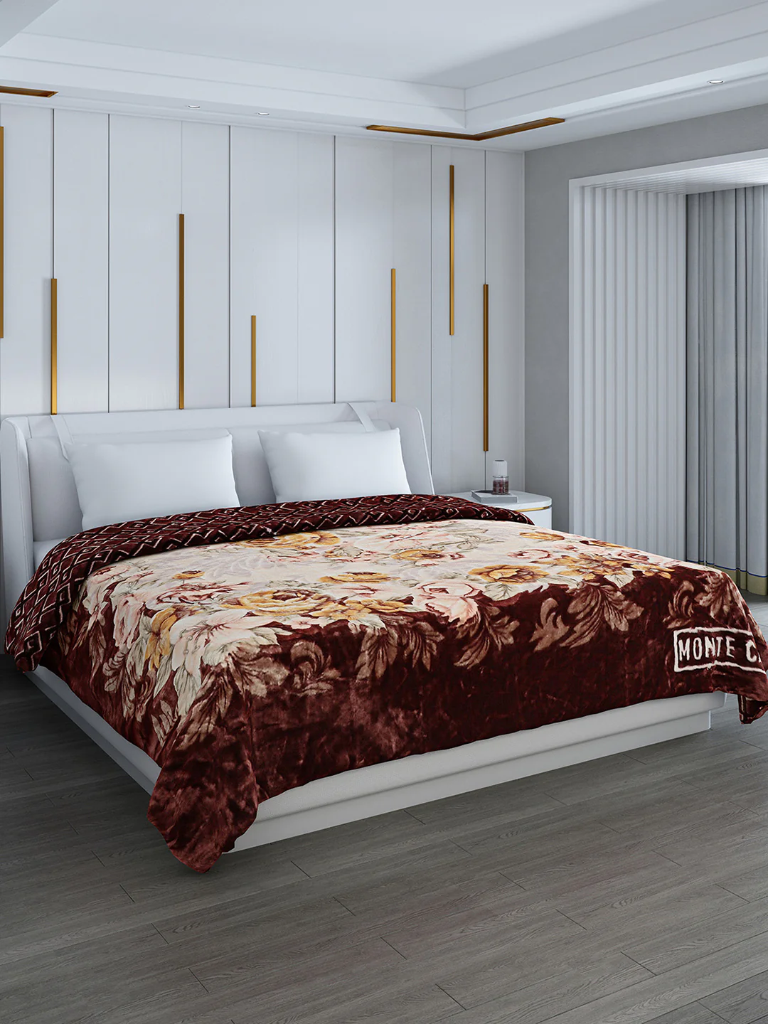 Printed Double Bed Blanket for Heavy Winter -3 Ply - Image 4