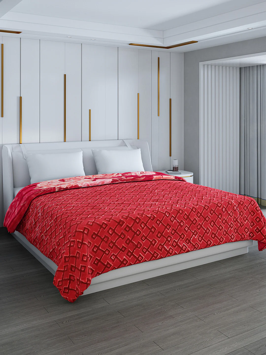 Printed Double Bed Blanket for Heavy Winter -3 Ply - Image 5