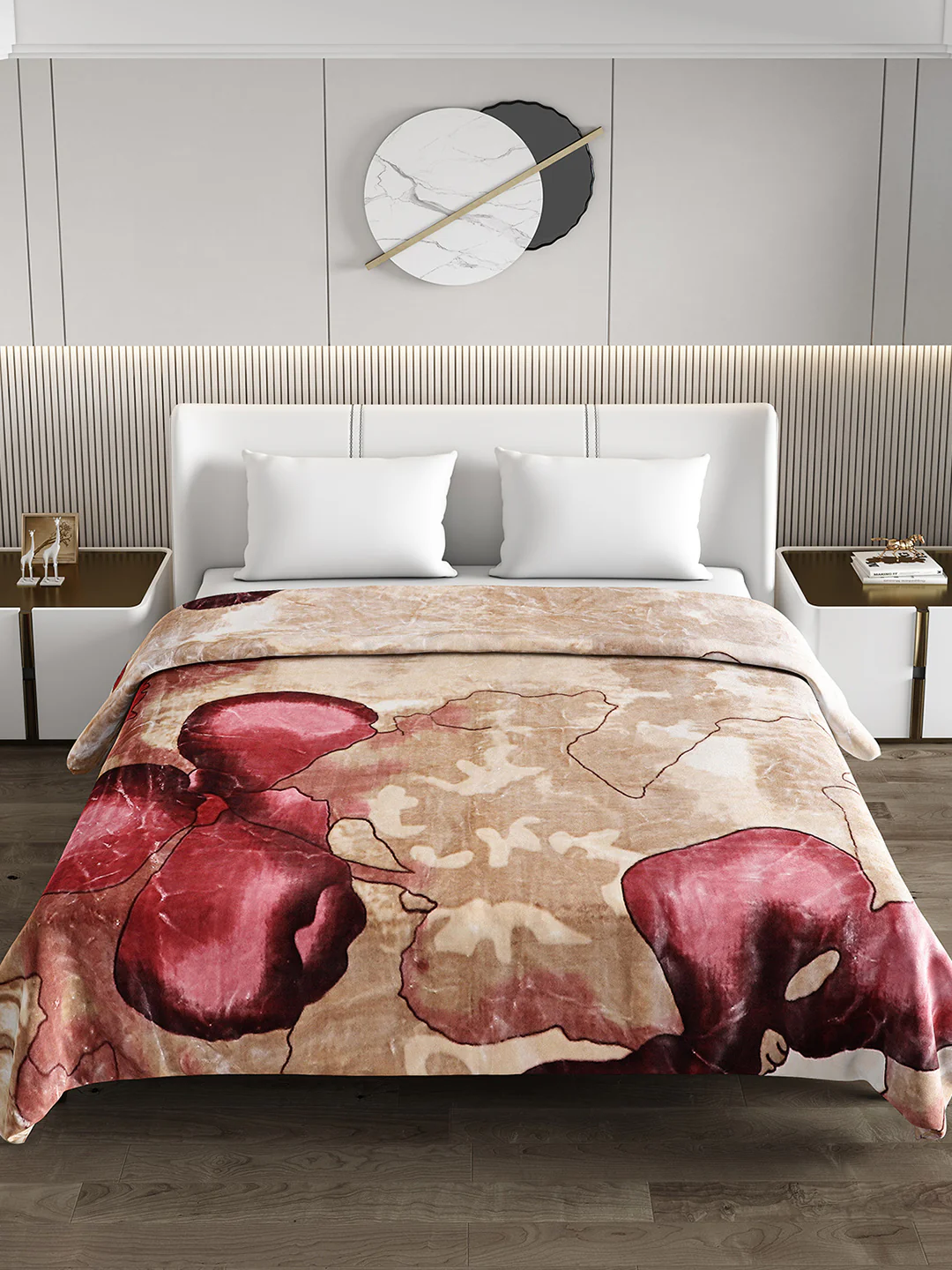 Printed Double Bed Blanket for Heavy Winter -3 Ply - Image 3
