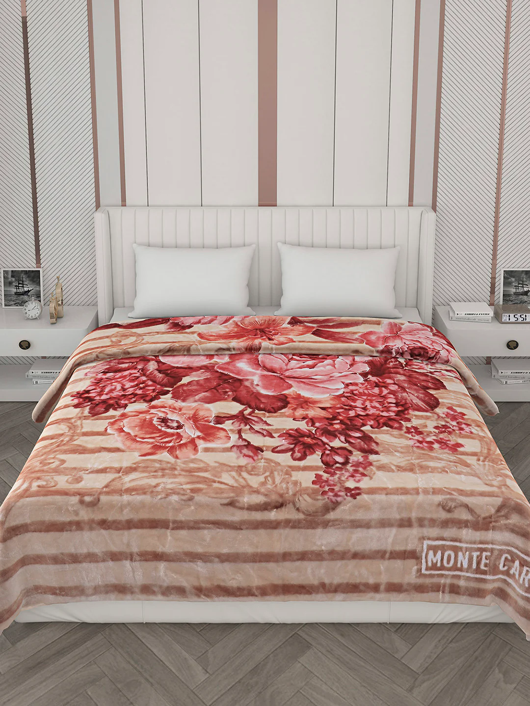 Printed Double Bed Blanket for Heavy Winter -3 Ply - Image 3