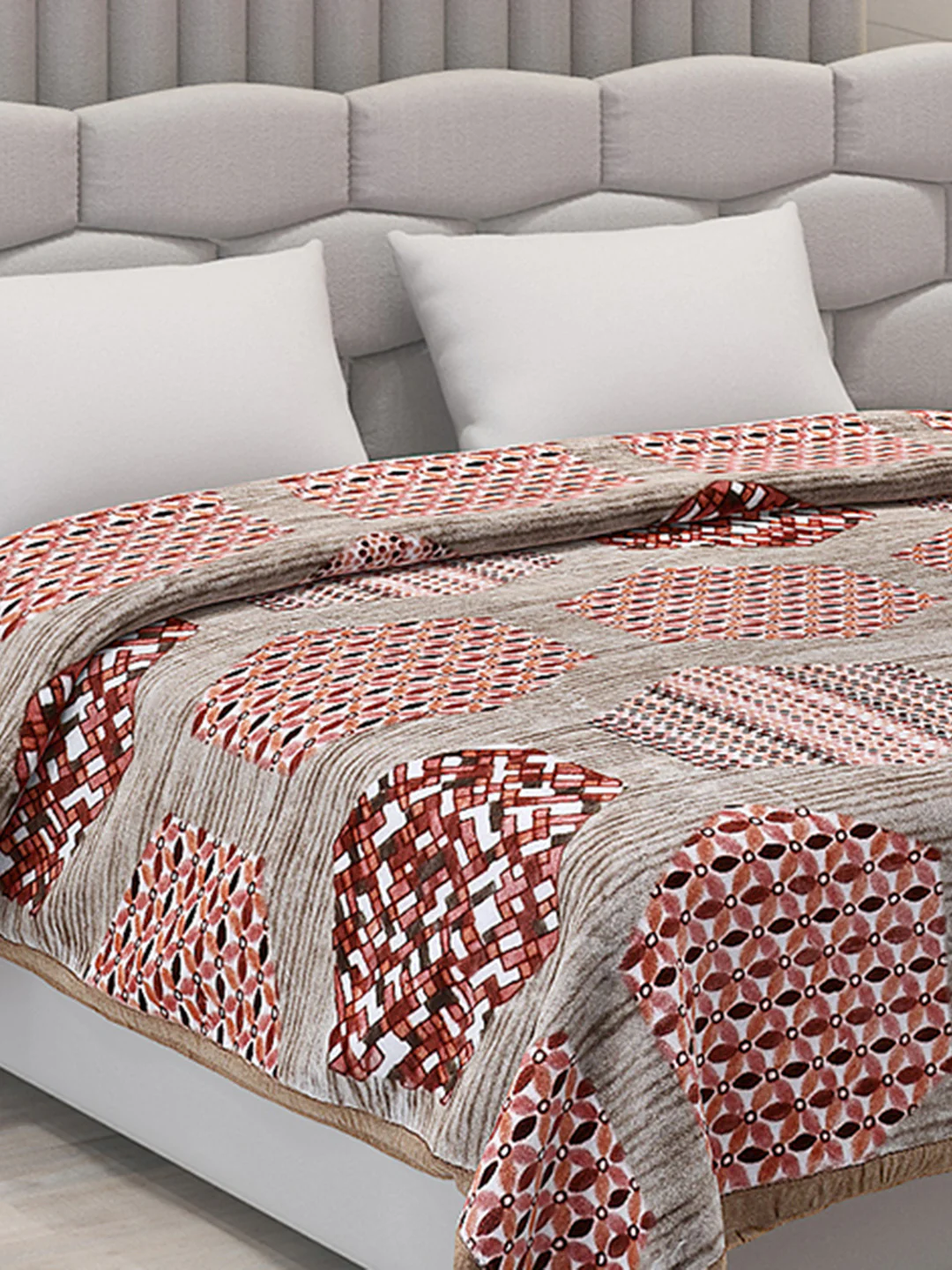 Printed Double Bed Blanket for Mild Winter -1 Ply - Image 4