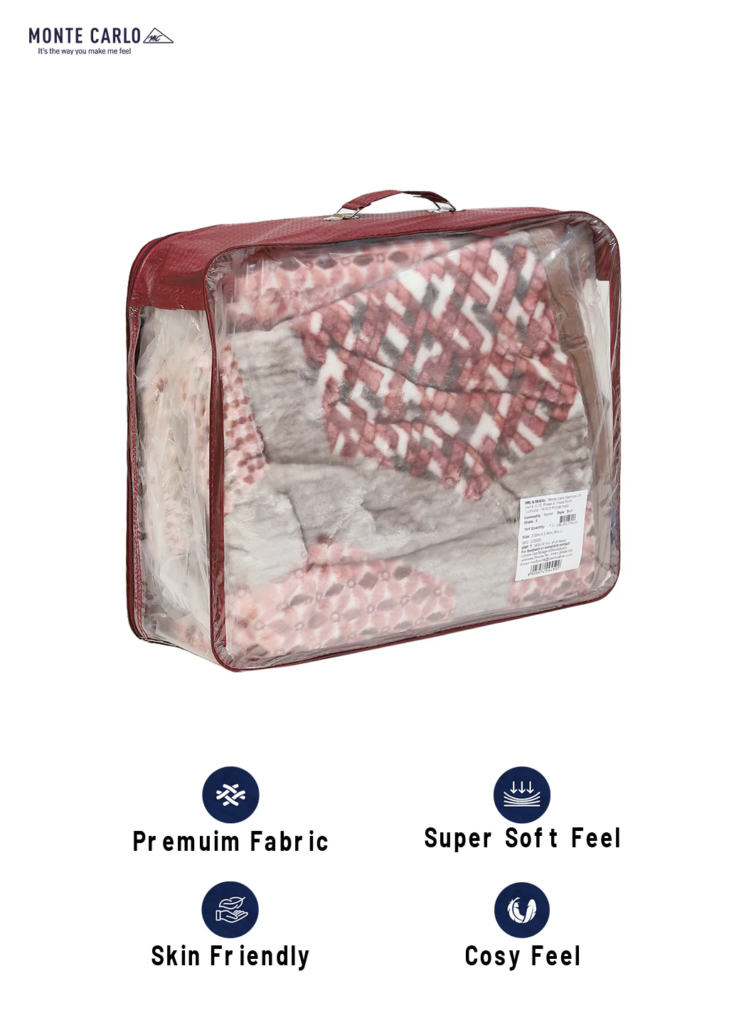 Printed Double Bed Blanket for Mild Winter -1 Ply - Image 8