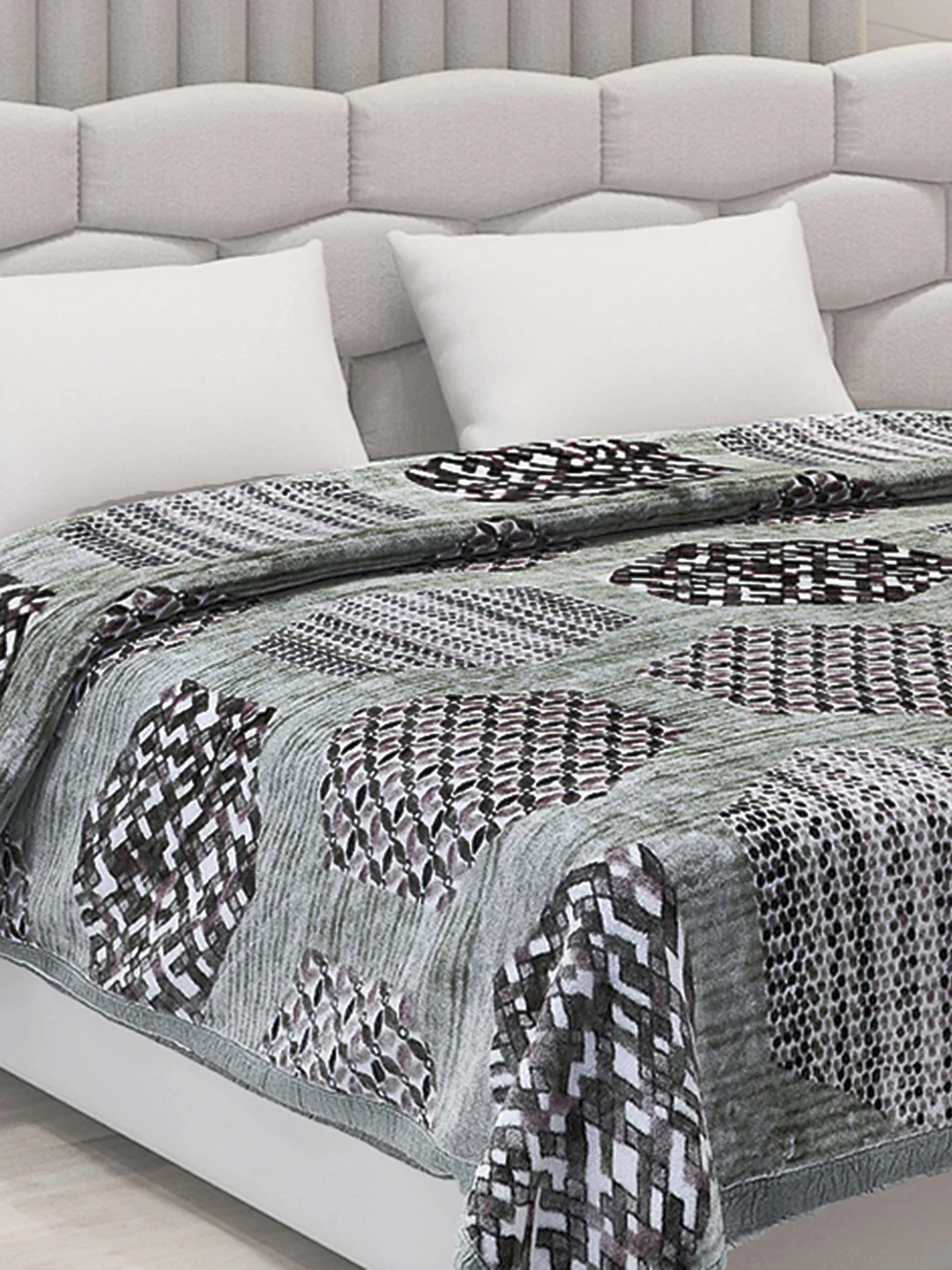 Printed Double Bed Blanket for Mild Winter -1 Ply - Image 4