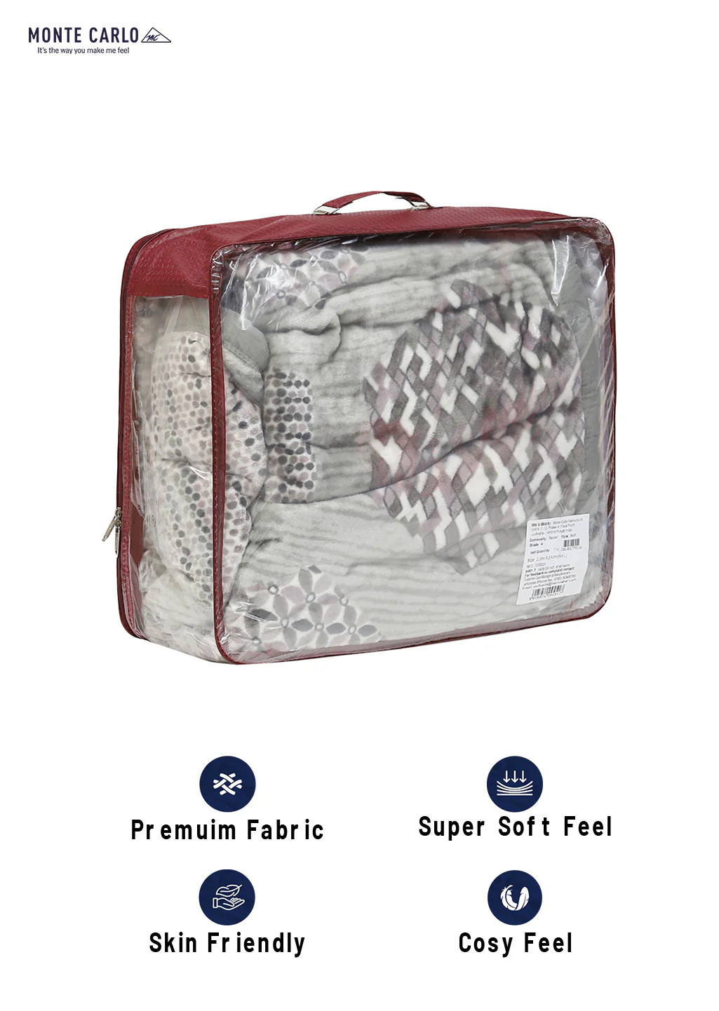 Printed Double Bed Blanket for Mild Winter -1 Ply - Image 8