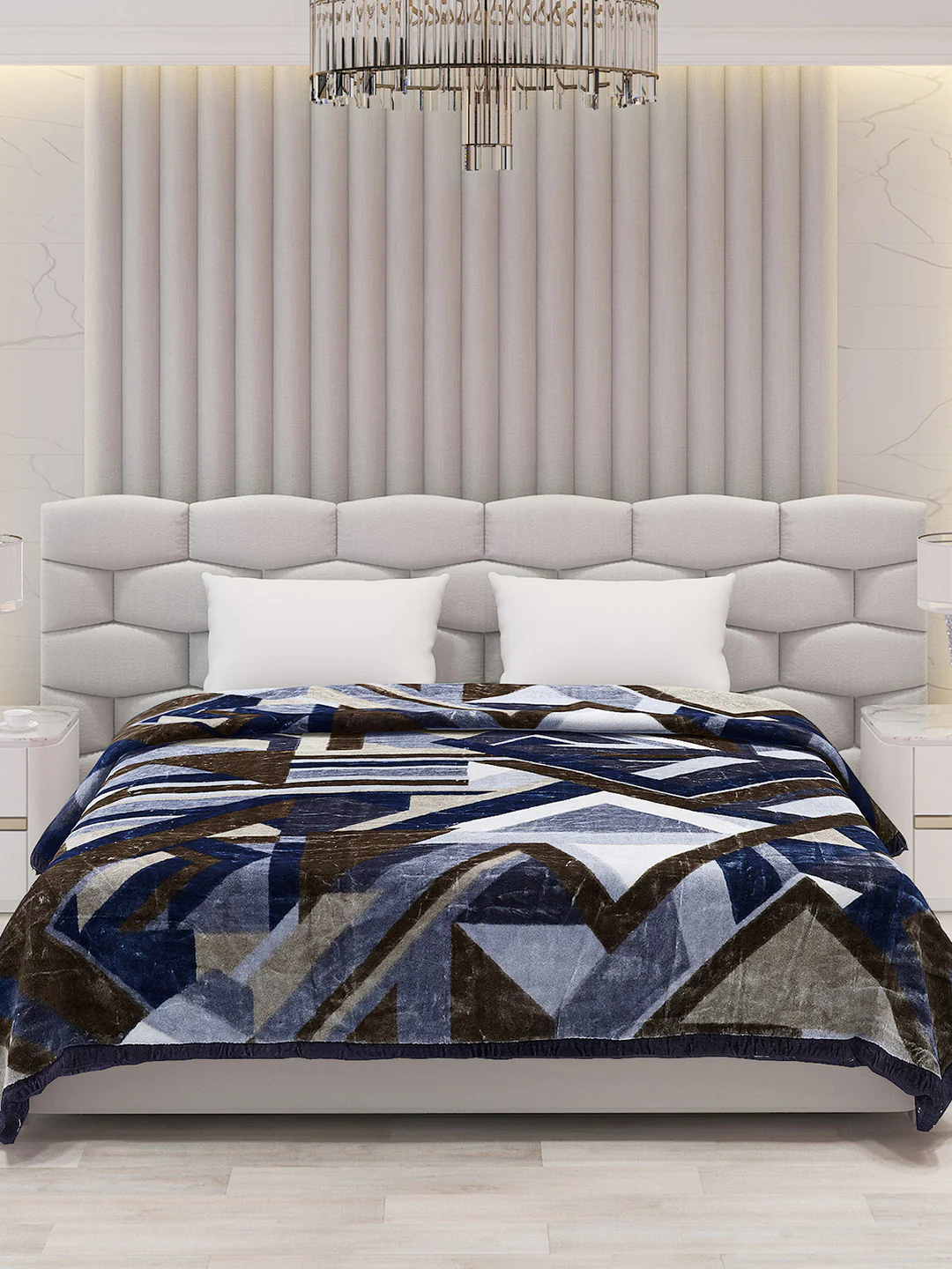 Printed Double Bed Blanket for Mild Winter -1 Ply - Image 3