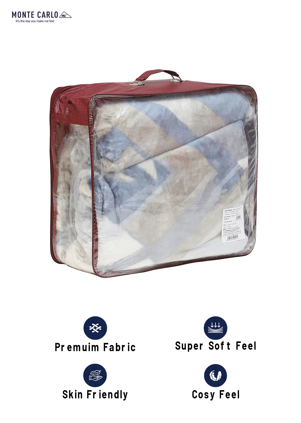 Printed Double Bed Blanket for Mild Winter -1 Ply - Image 8