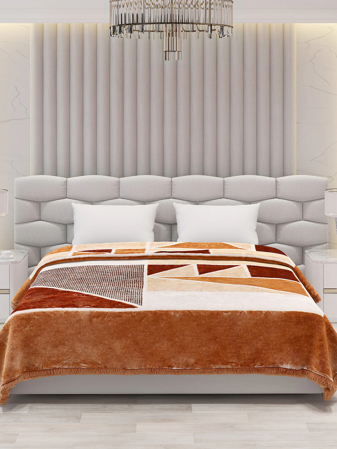 Printed Double Bed Blanket for Mild Winter -1 Ply - Image 3