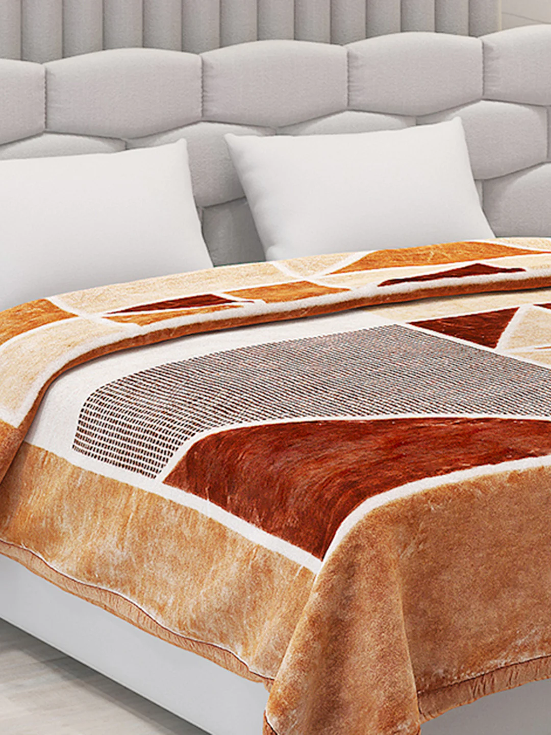 Printed Double Bed Blanket for Mild Winter -1 Ply - Image 4