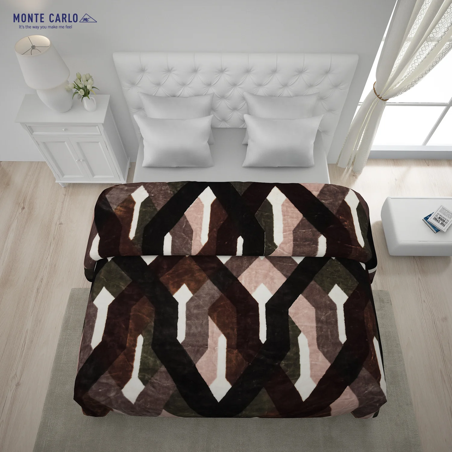 Printed Double Bed Blanket for Mild Winter -1 Ply - Image 3