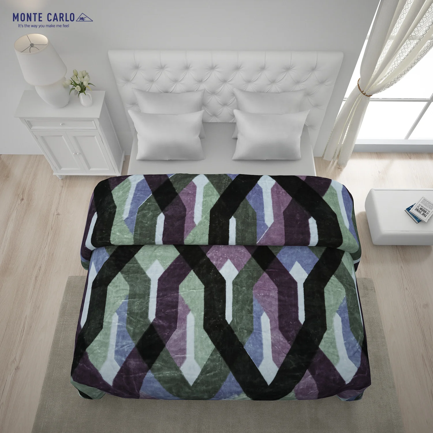 Printed Double Bed Blanket for Mild Winter -1 Ply - Image 3