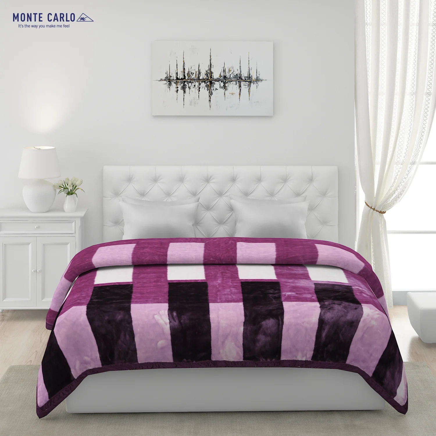 Printed Double Bed Blanket for Mild Winter -1 Ply - Image 2