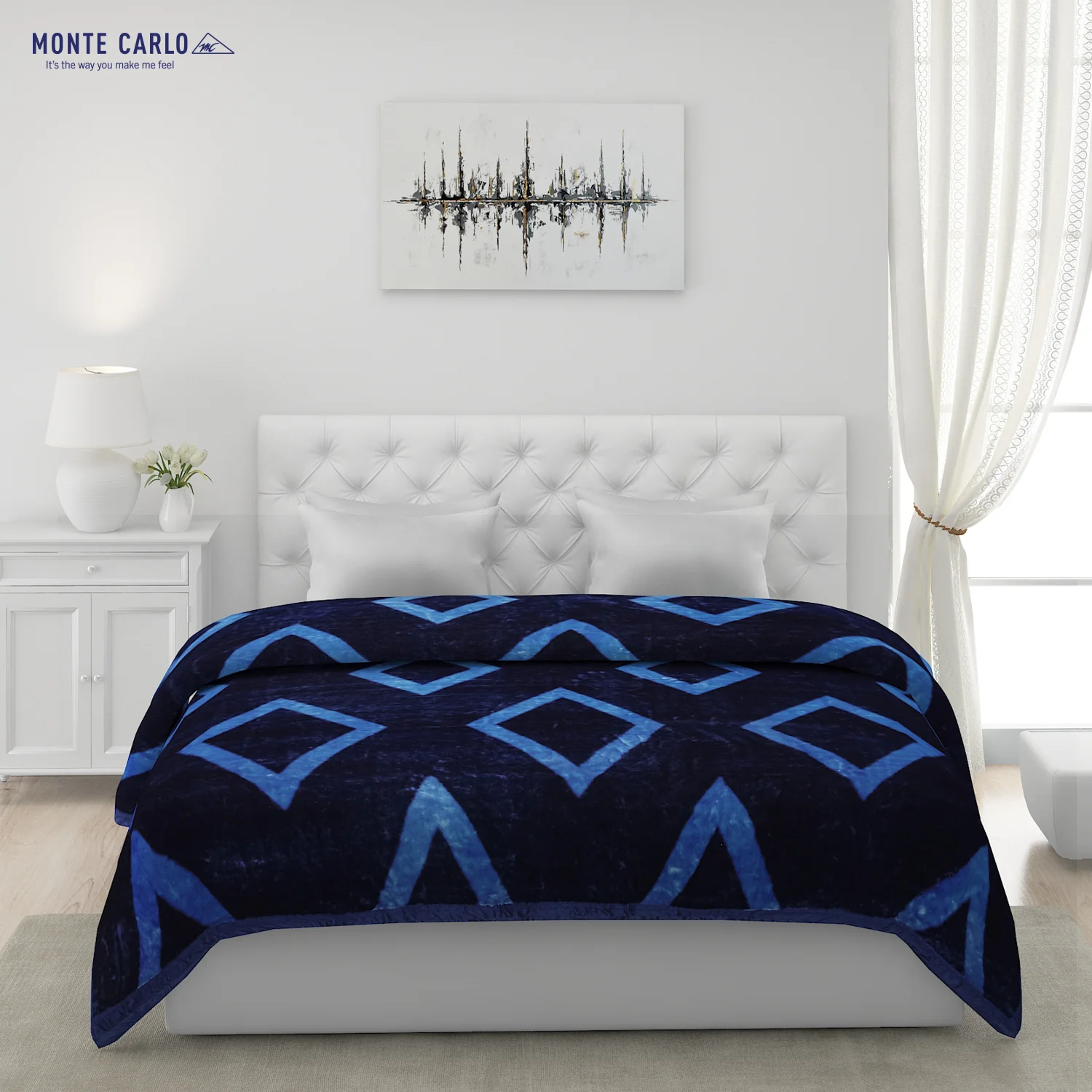Printed Double Bed Blanket for Mild Winter -1 Ply - Image 2