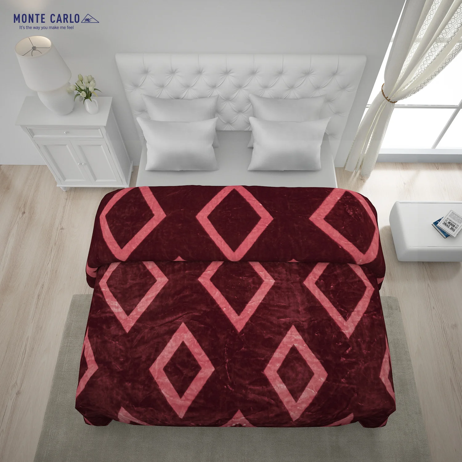 Printed Double Bed Blanket for Mild Winter -1 Ply - Image 3