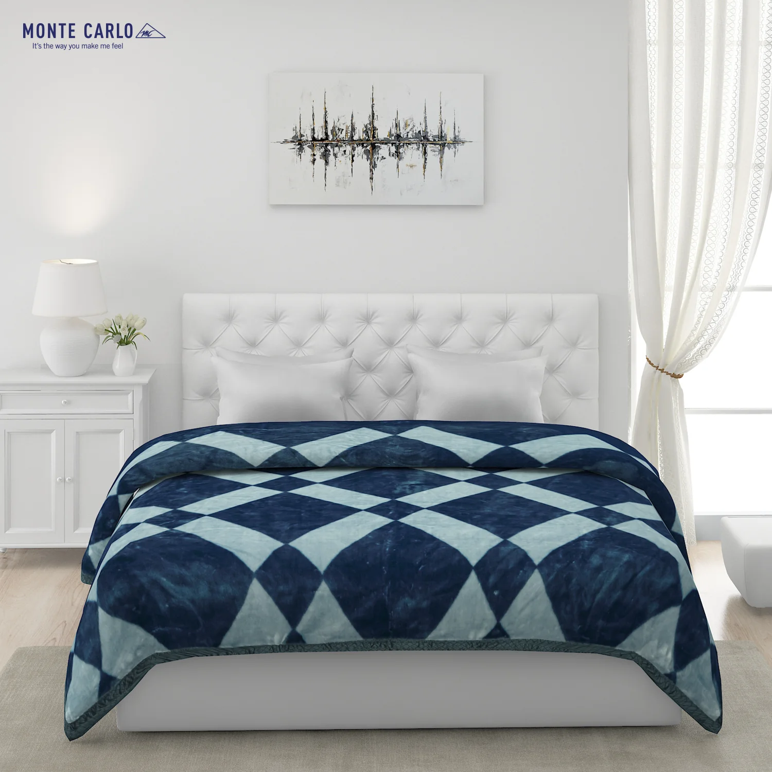 Printed Double Bed Blanket for Mild Winter -1 Ply - Image 2