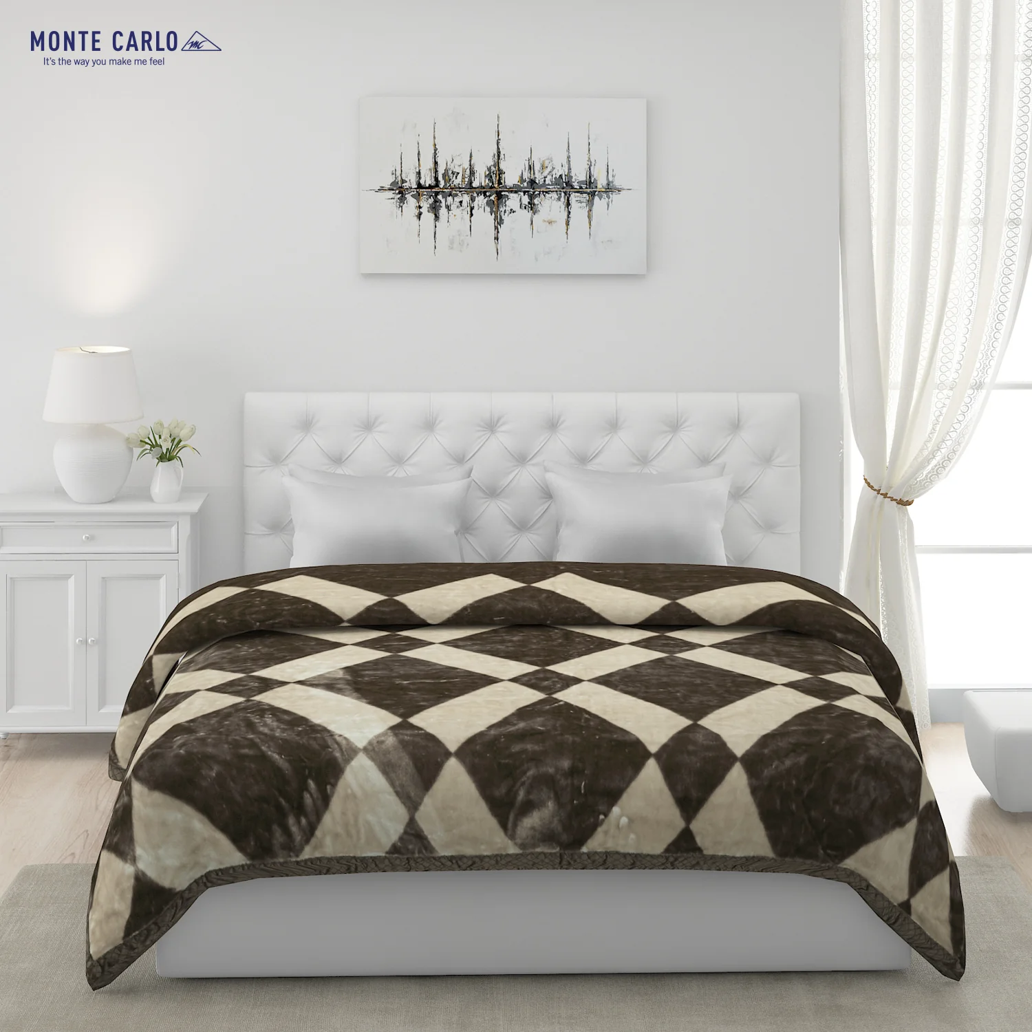 Printed Double Bed Blanket for Mild Winter -1 Ply - Image 2