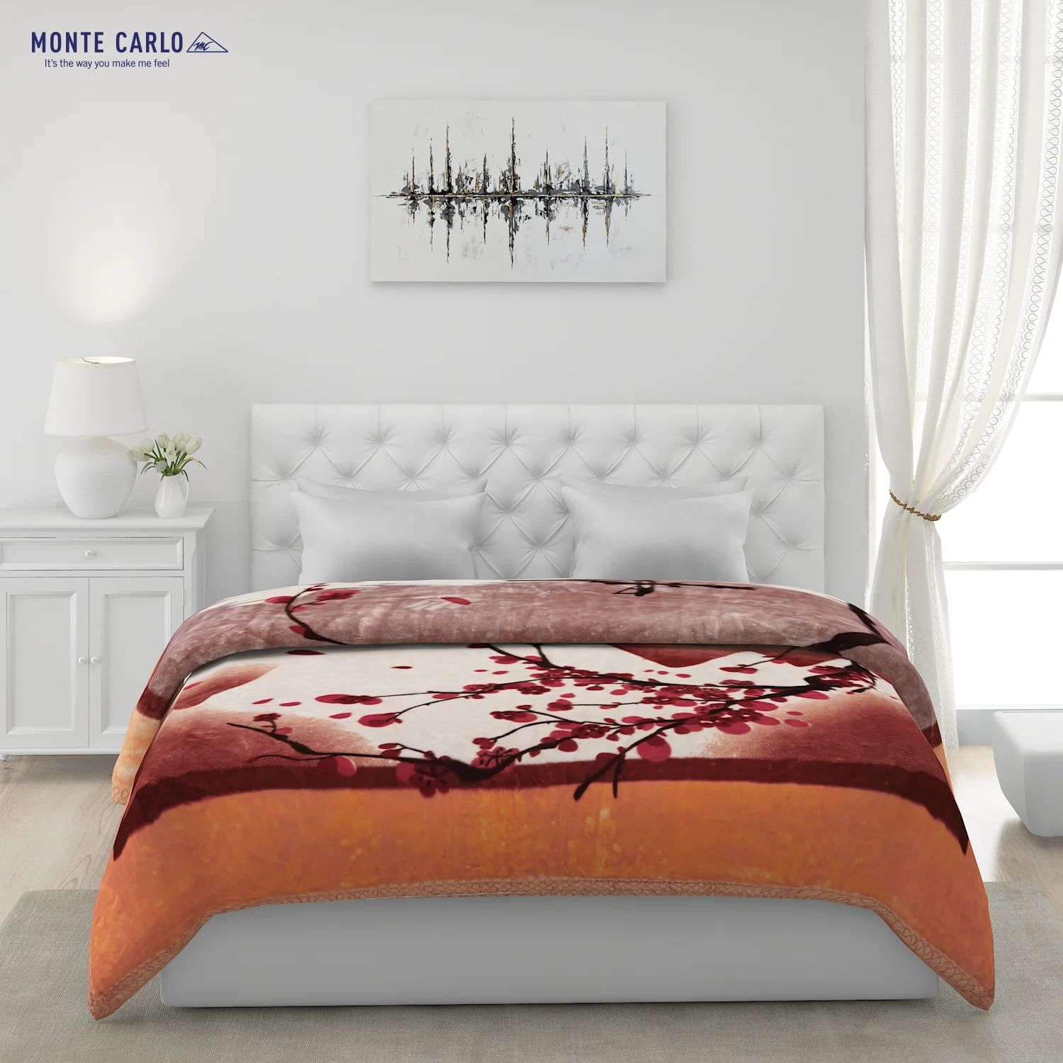 Printed Double Bed Blanket for Mild Winter -1 Ply - Image 2