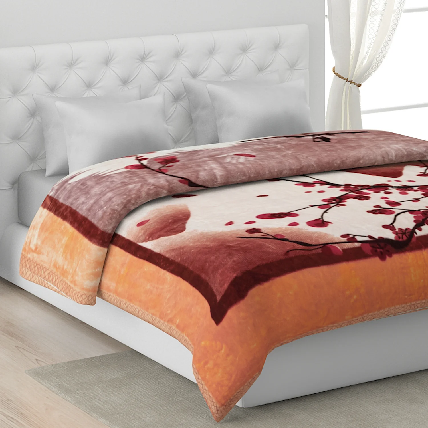 Printed Double Bed Blanket for Mild Winter -1 Ply - Image 9