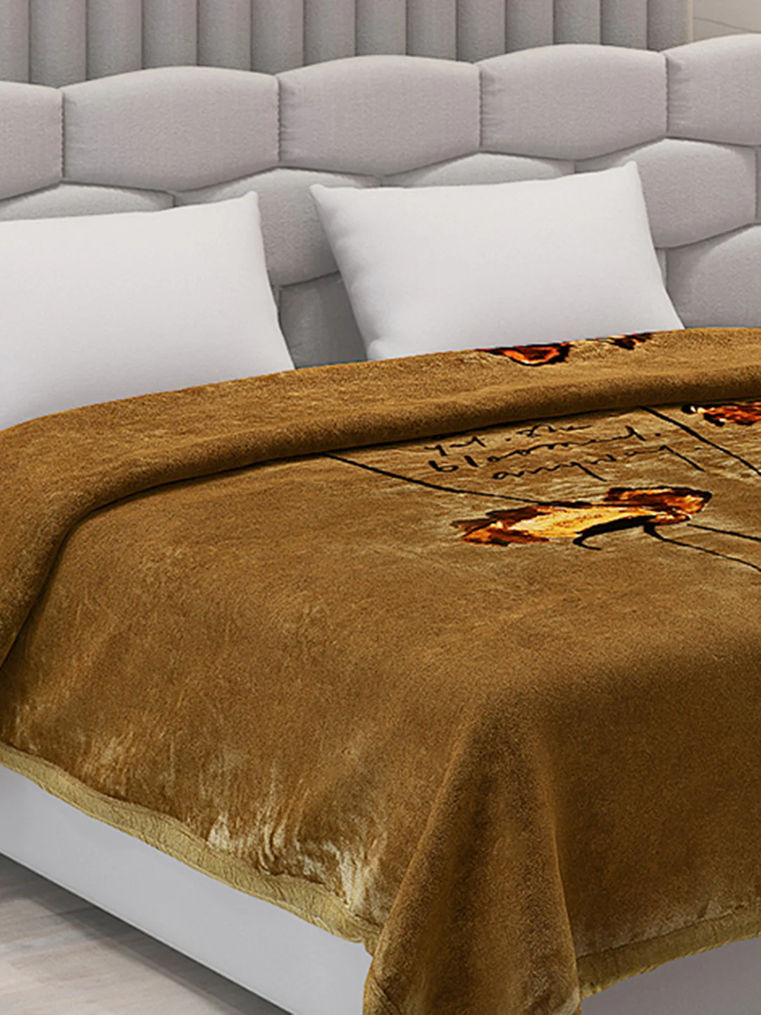 Printed Double Bed Blanket for Mild Winter -1 Ply - Image 4