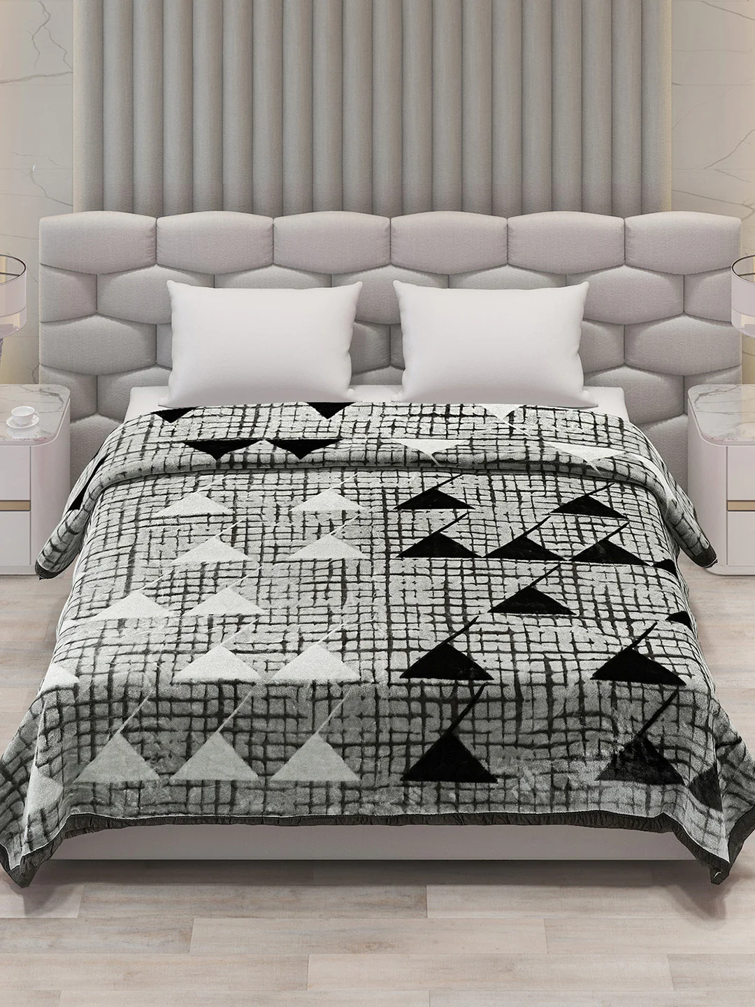 Printed Double Bed Blanket for Mild Winter -1 Ply - Image 2