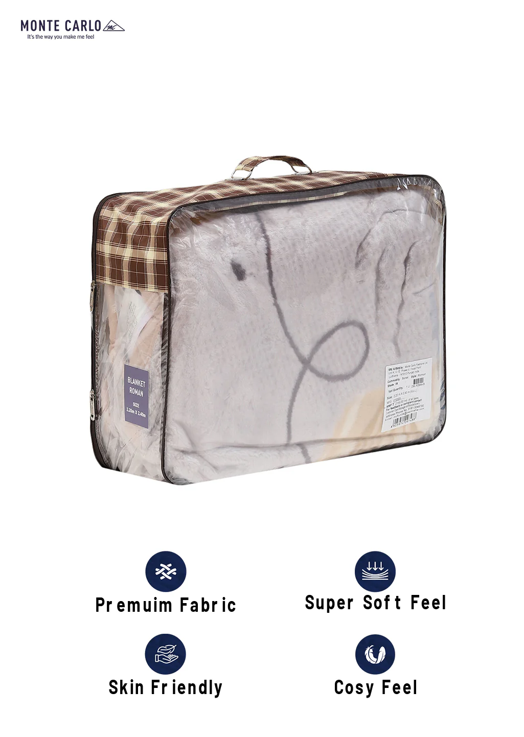 Printed Double Bed Blanket for Mild Winter -1 Ply - Image 8