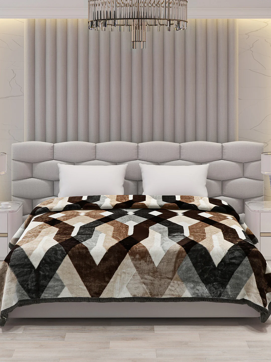 Printed Double Bed Blanket for Mild Winter -1 Ply - Image 3