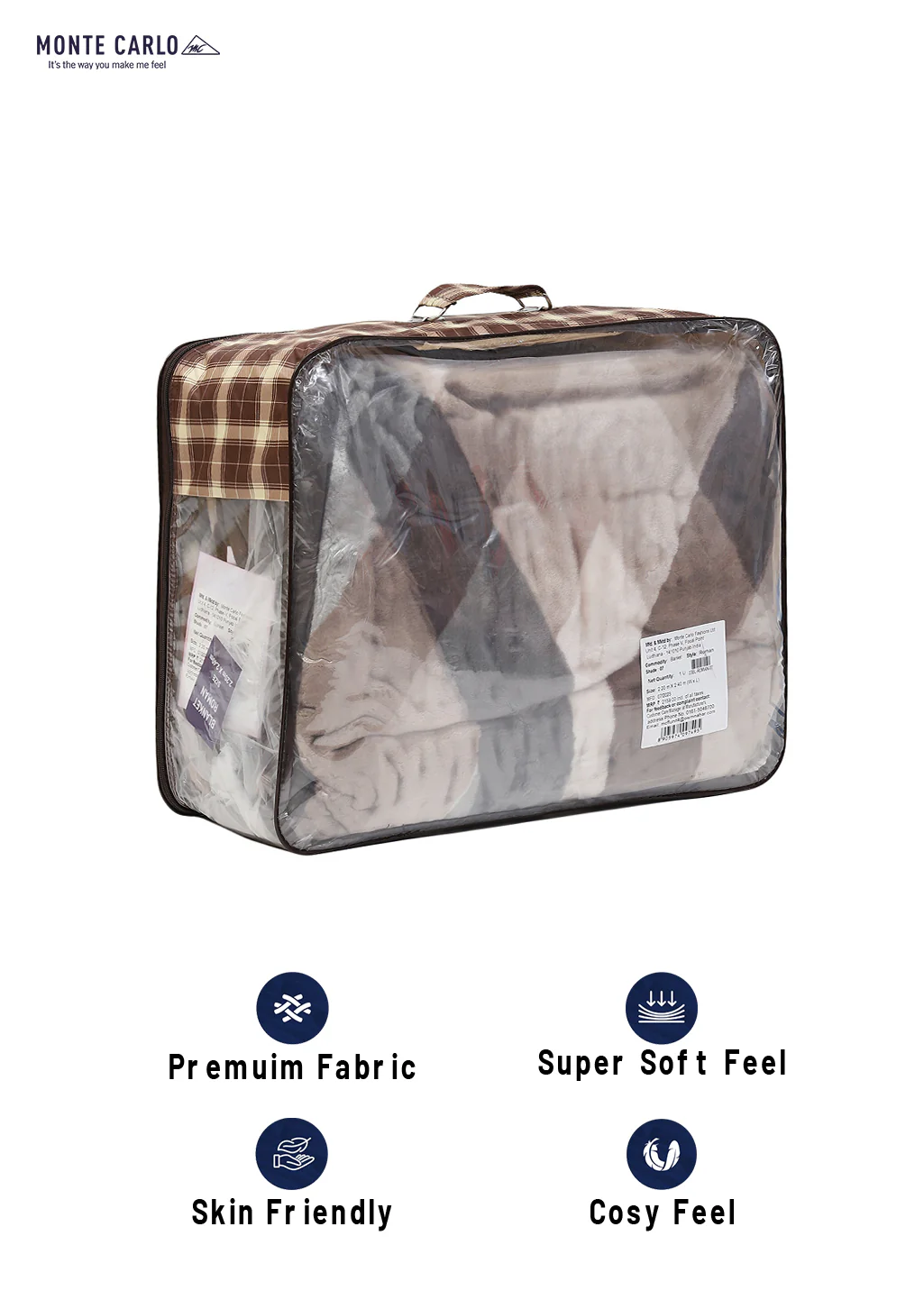 Printed Double Bed Blanket for Mild Winter -1 Ply - Image 8