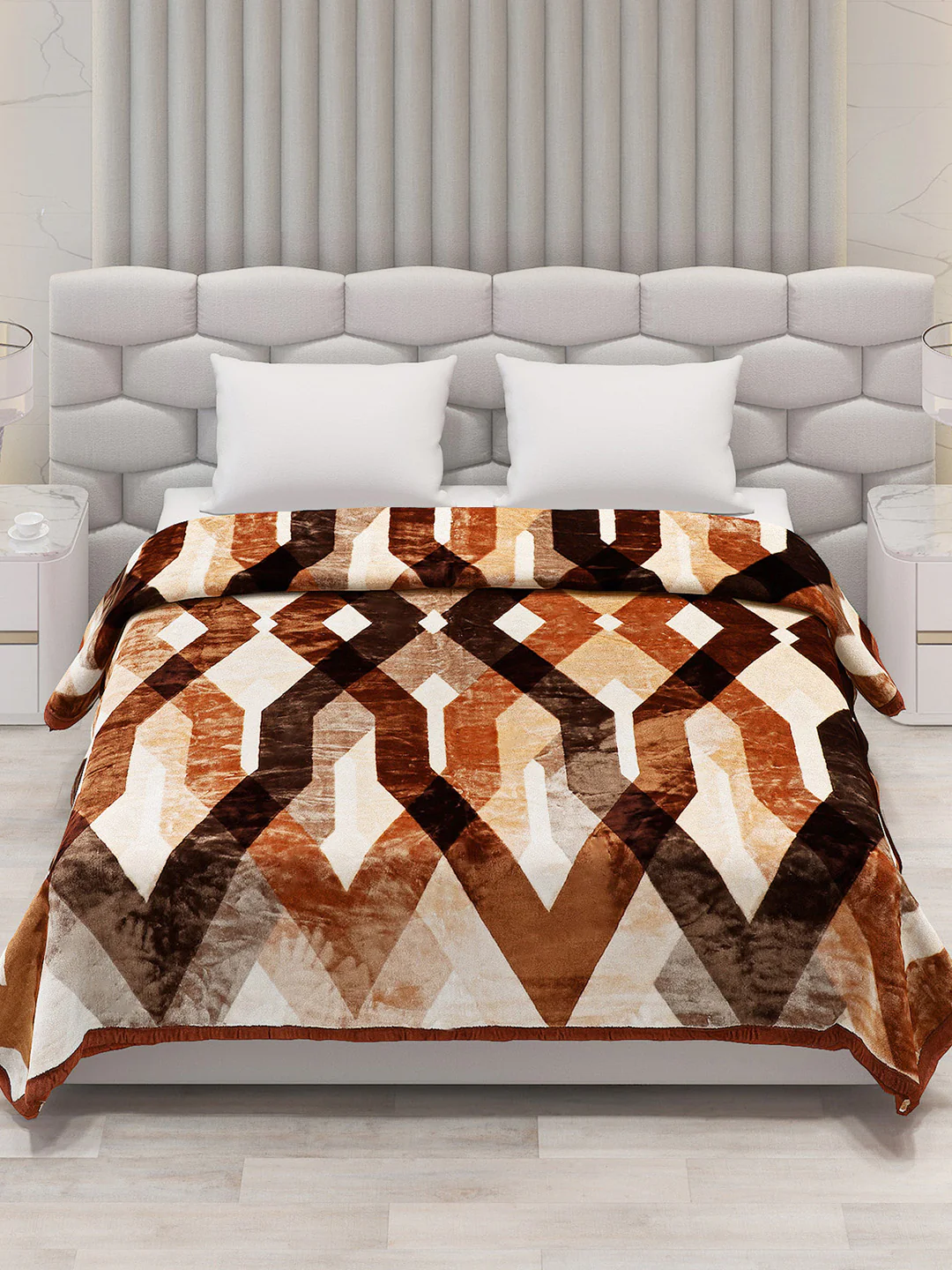 Printed Double Bed Blanket for Mild Winter -1 Ply - Image 2