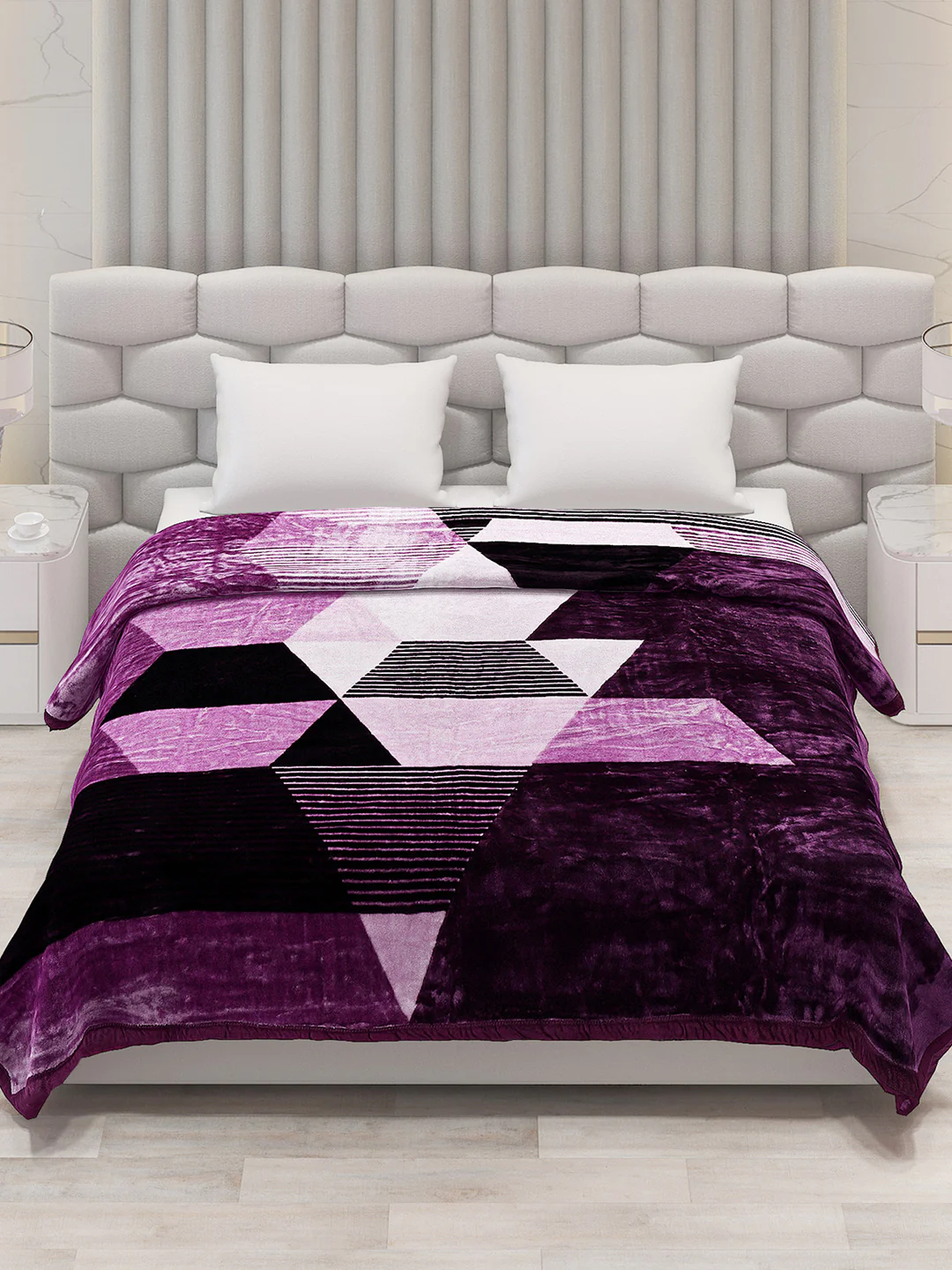 Printed Double Bed Blanket for Mild Winter -1 Ply - Image 2