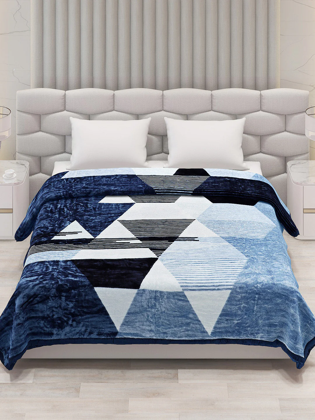 Printed Double Bed Blanket for Mild Winter -1 Ply - Image 2