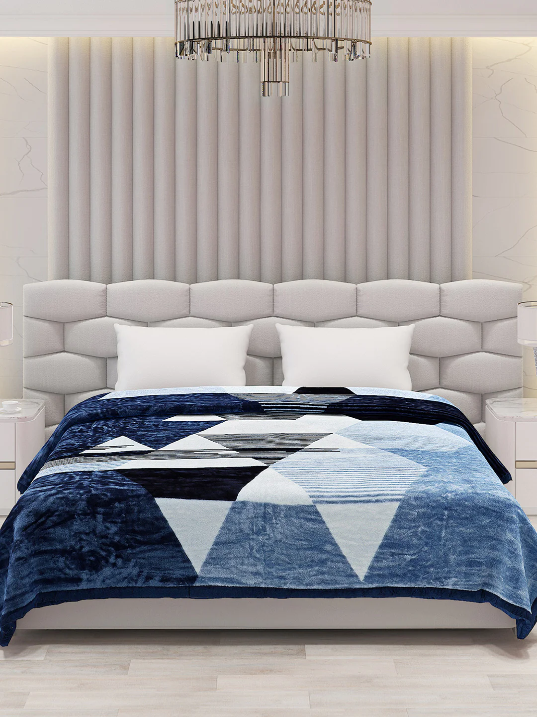 Printed Double Bed Blanket for Mild Winter -1 Ply - Image 3