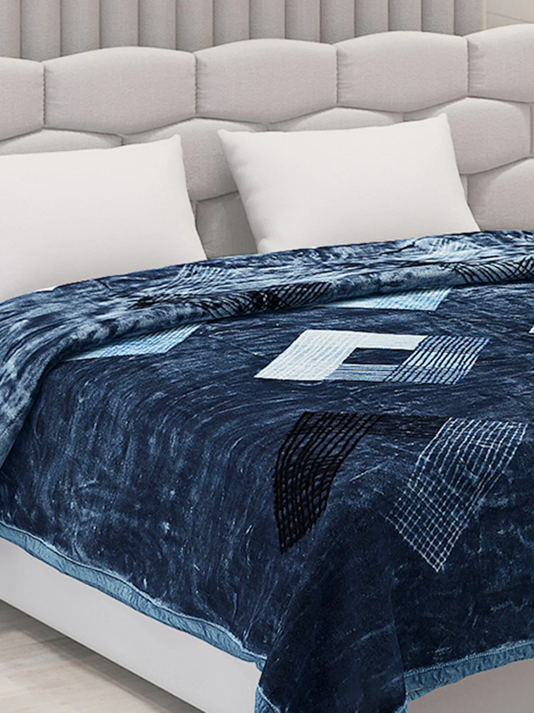 Printed Double Bed Blanket for Mild Winter -1 Ply - Image 4