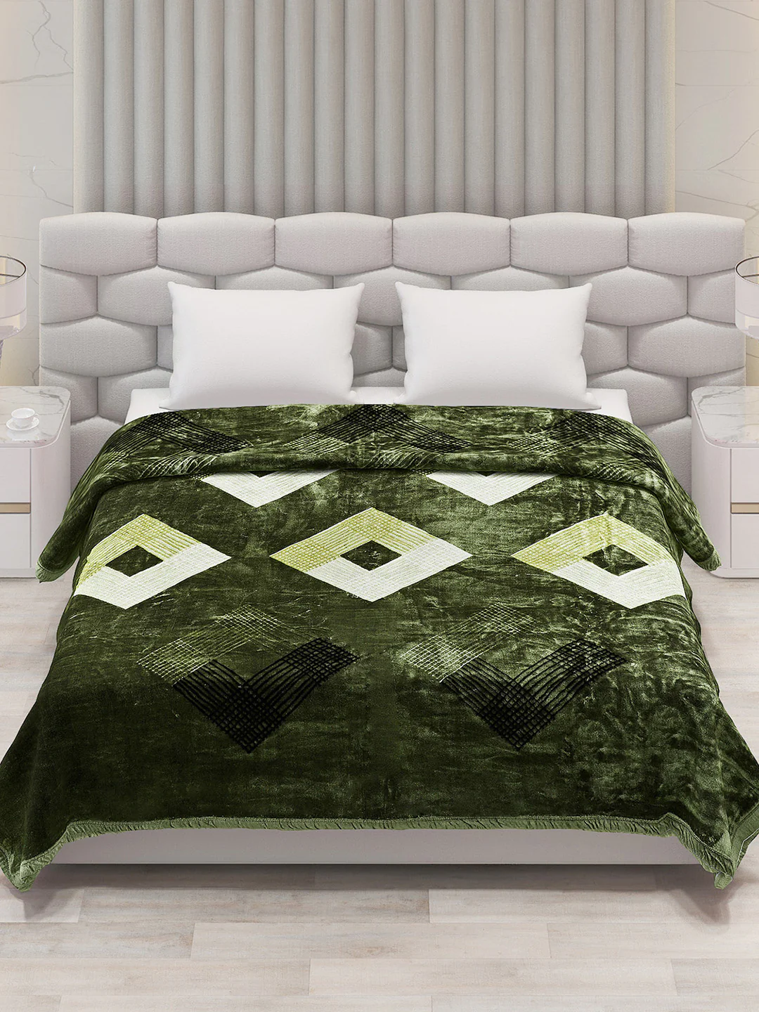 Printed Double Bed Blanket for Mild Winter -1 Ply - Image 2