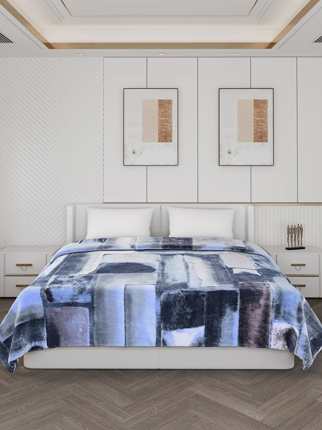 Printed Double Bed Blanket for Mild Winter -1 Ply - Image 2