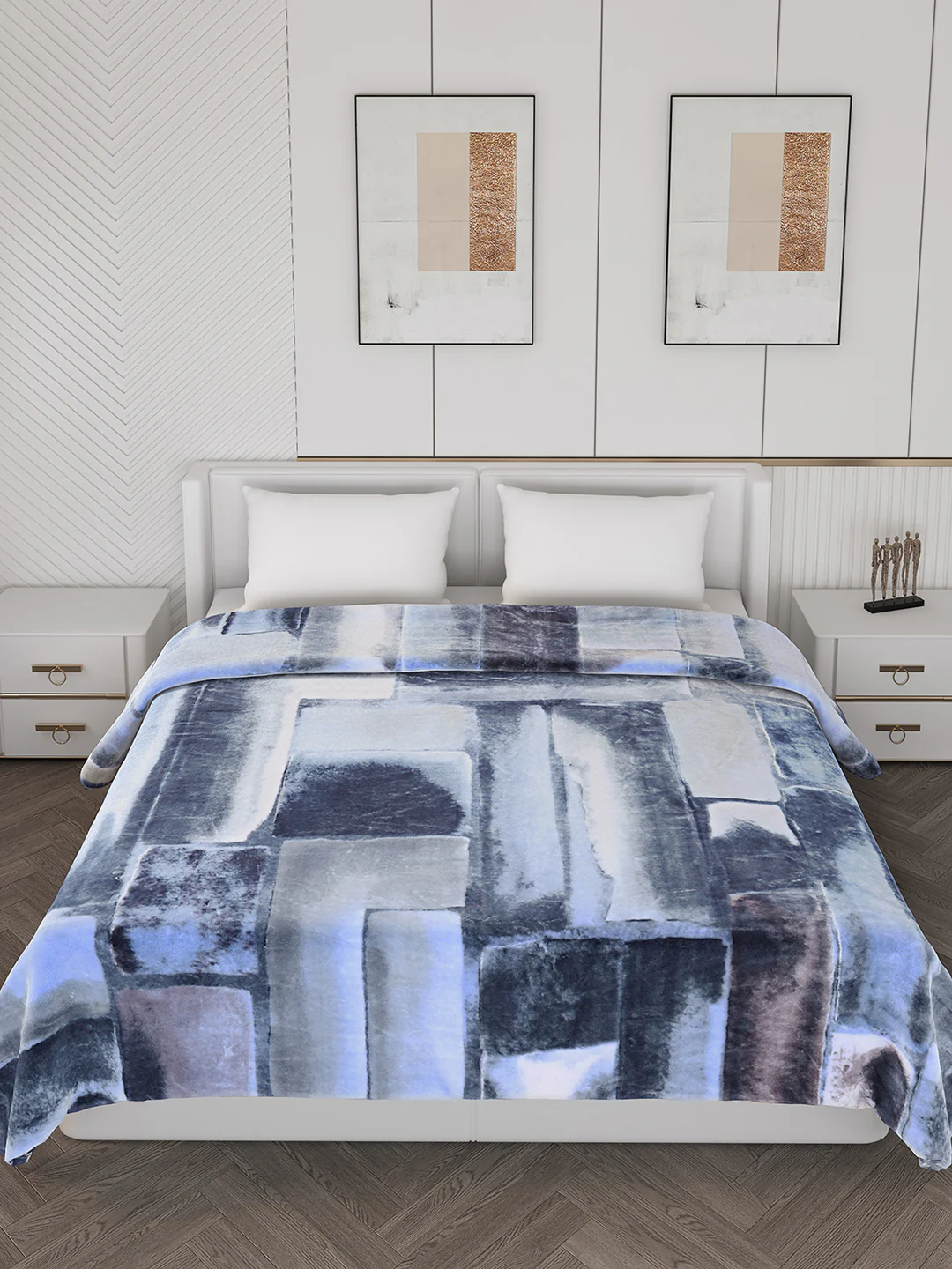 Printed Double Bed Blanket for Mild Winter -1 Ply - Image 3