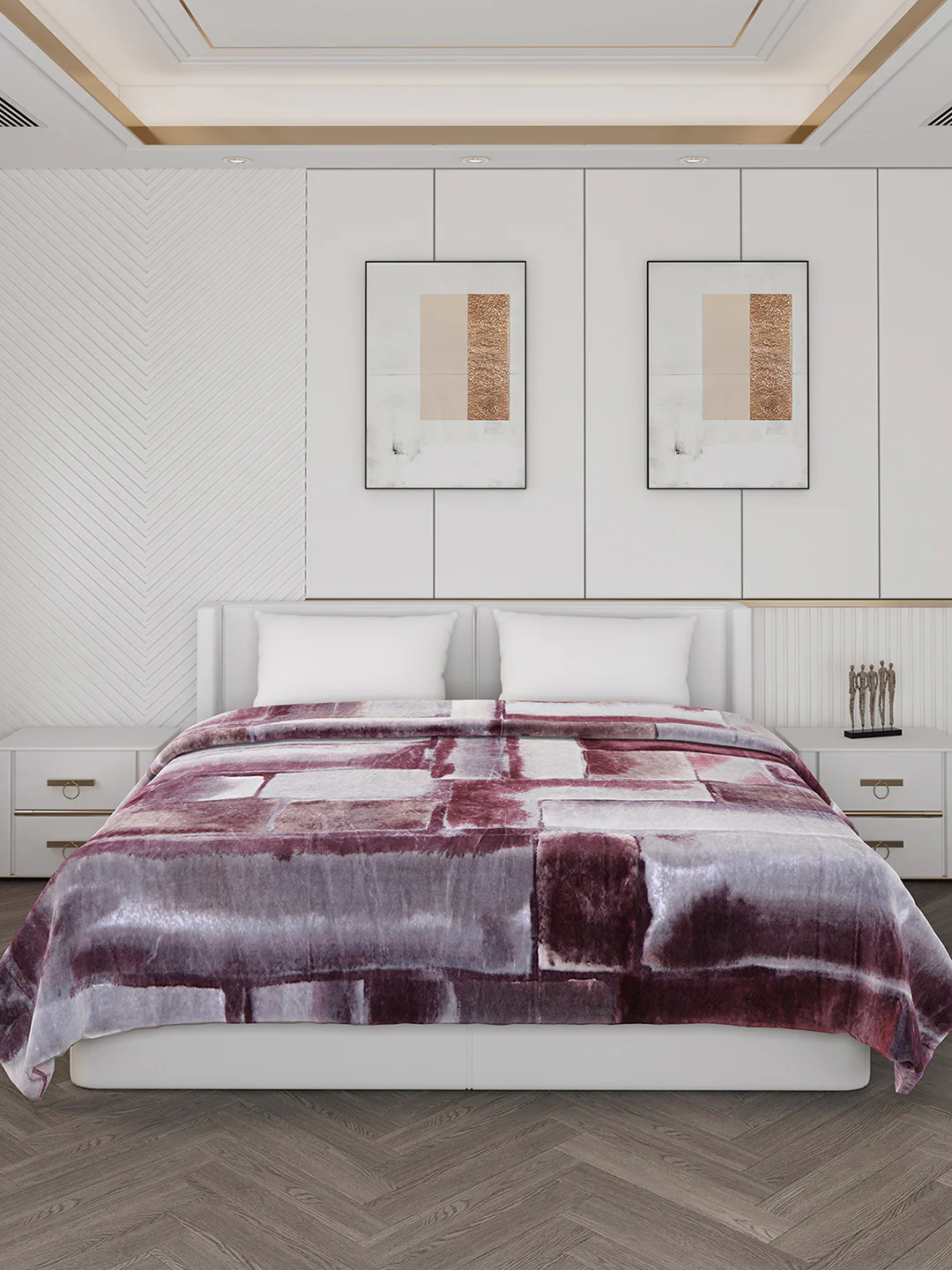 Printed Double Bed Blanket for Mild Winter -1 Ply - Image 2