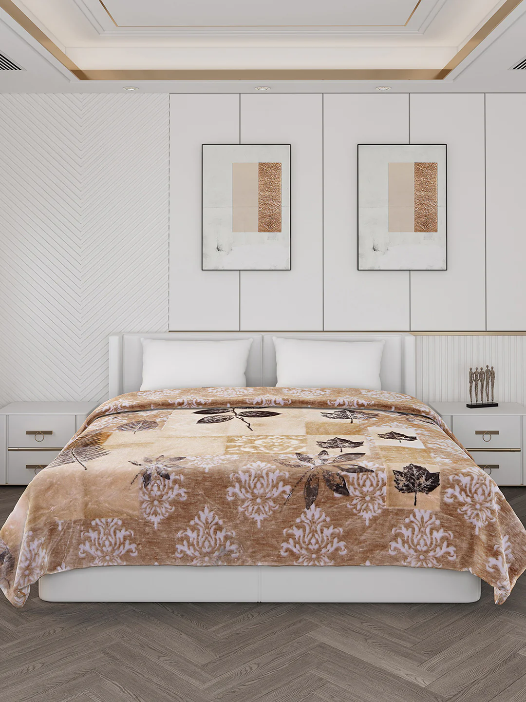 Printed Double Bed Blanket for Mild Winter -1 Ply - Image 2
