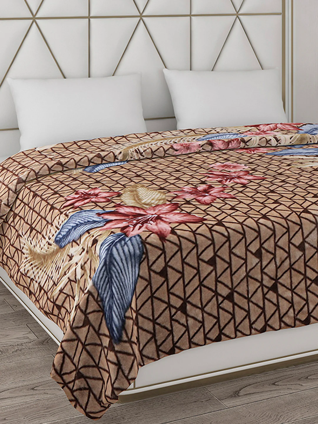 Printed Double Bed Blanket for Mild Winter -1 Ply - Image 4