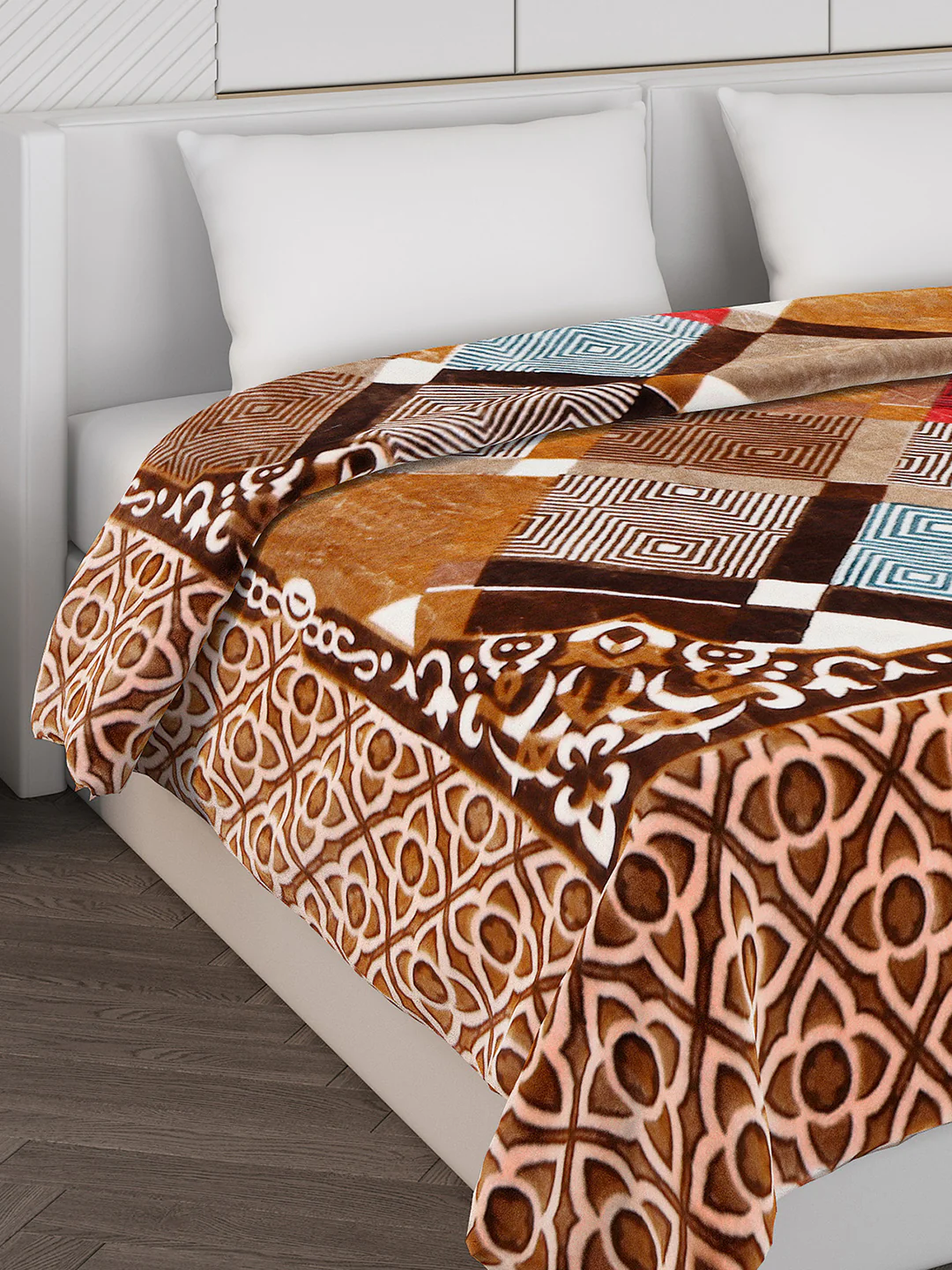 Printed Double Bed Blanket for Mild Winter -1 Ply - Image 4