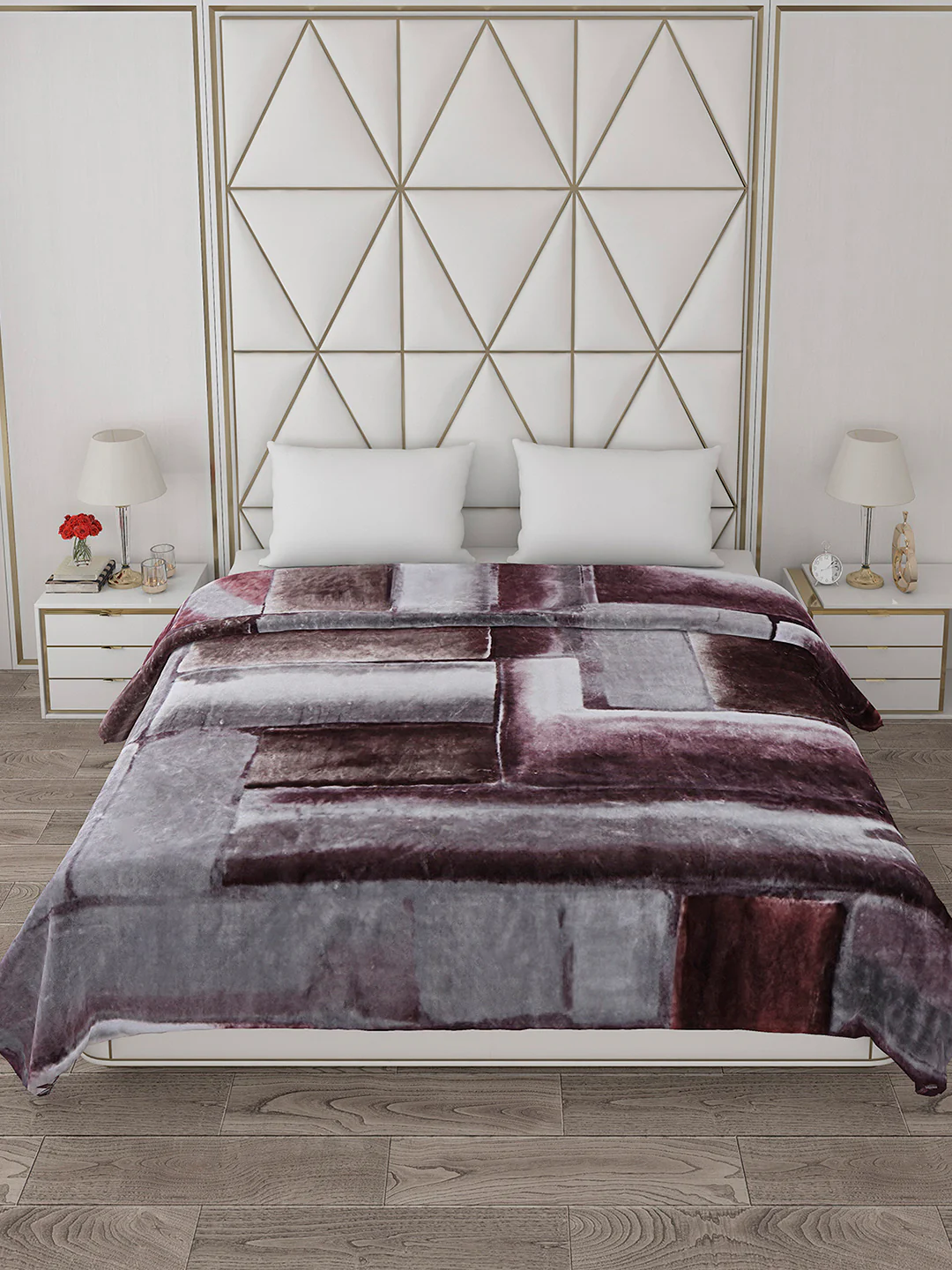 Printed Double Bed Blanket for Mild Winter -1 Ply - Image 3