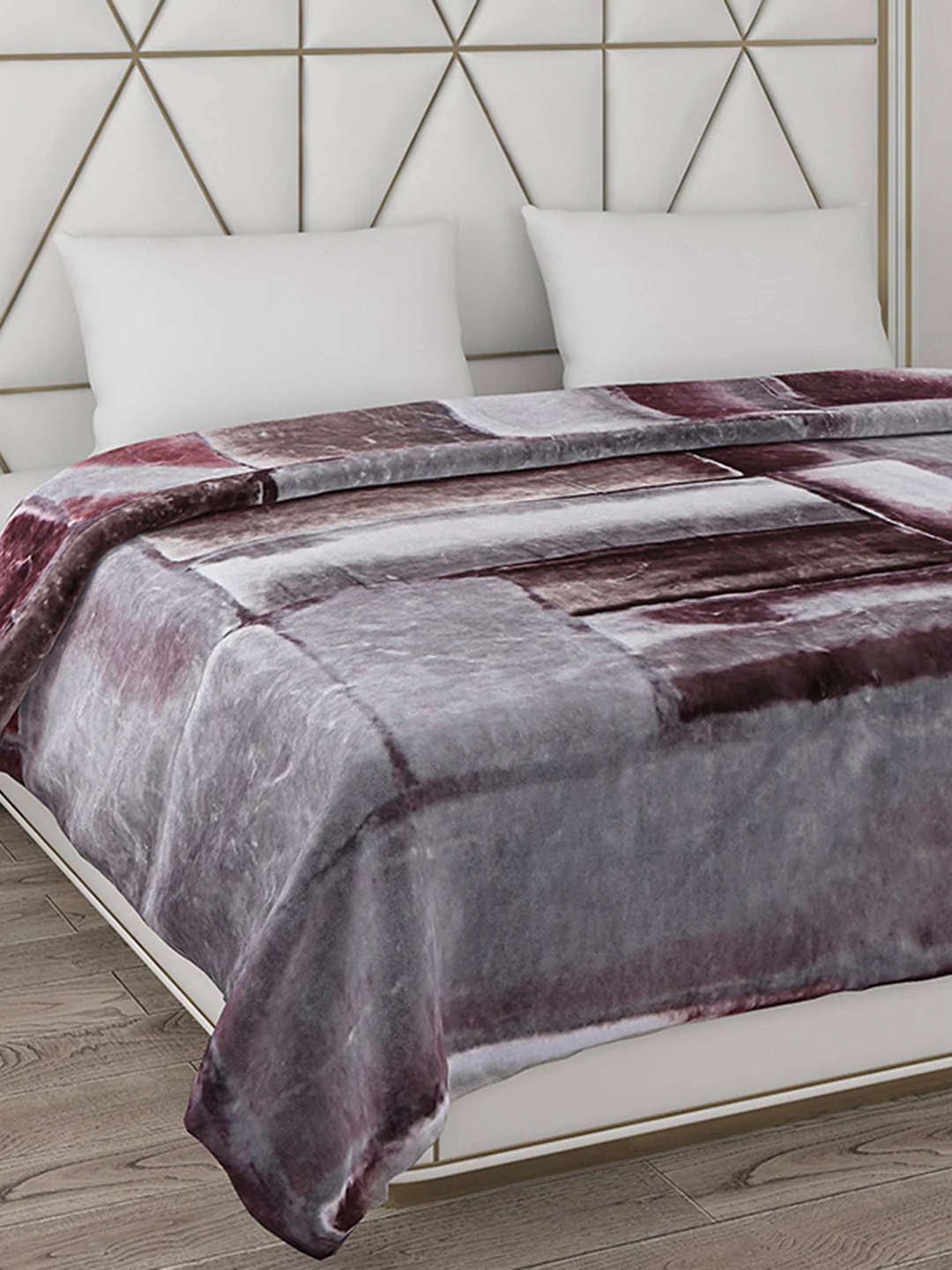 Printed Double Bed Blanket for Mild Winter -1 Ply - Image 4