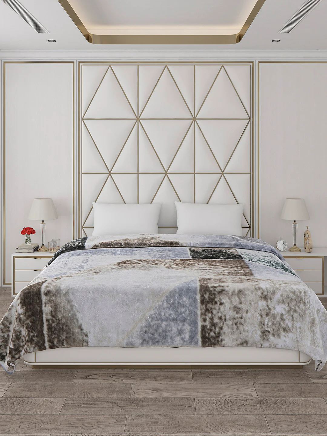 Printed Double Bed Blanket for Mild Winter -1 Ply - Image 2