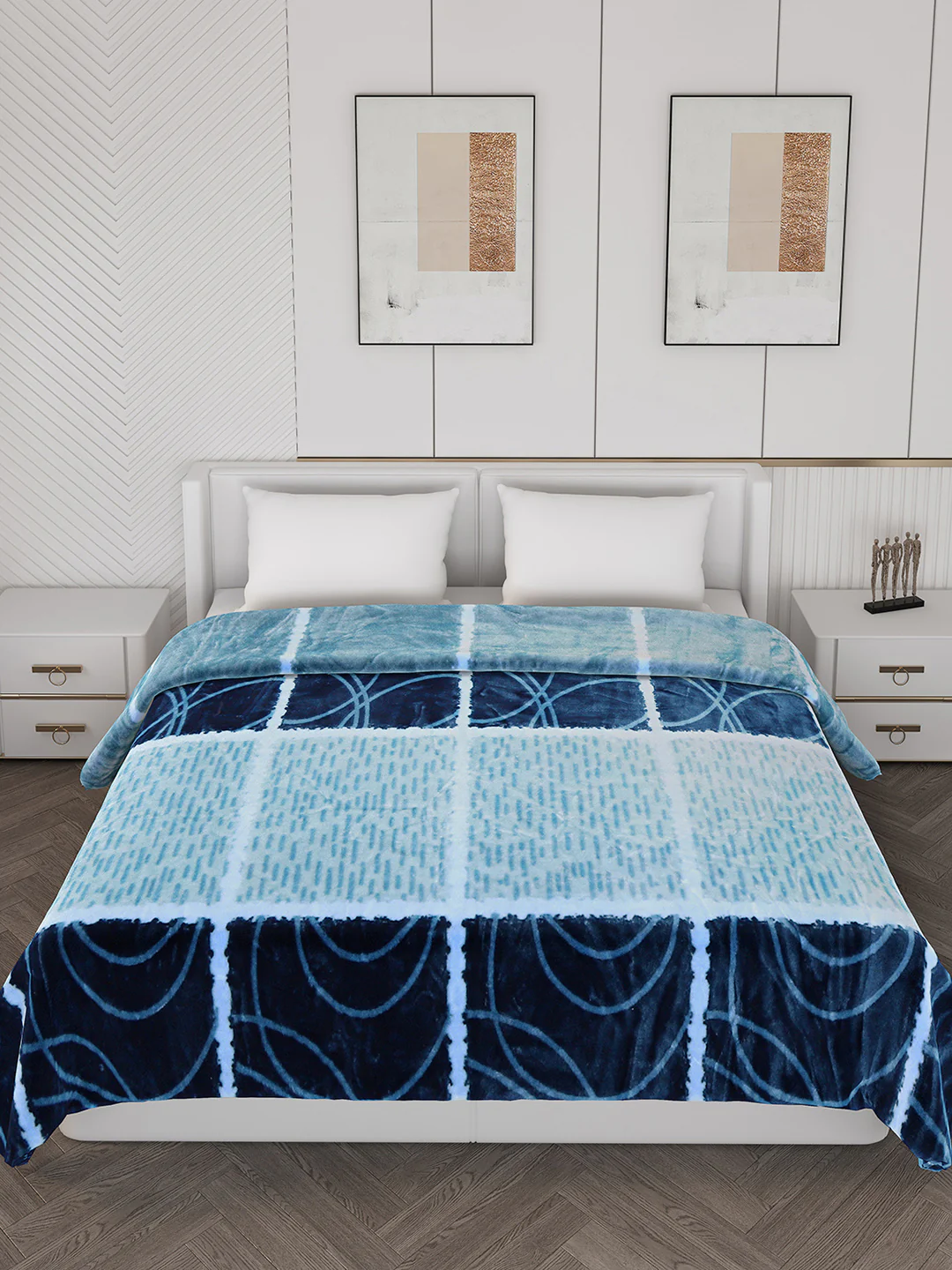 Printed Double Bed Blanket for Mild Winter -1 Ply - Image 3