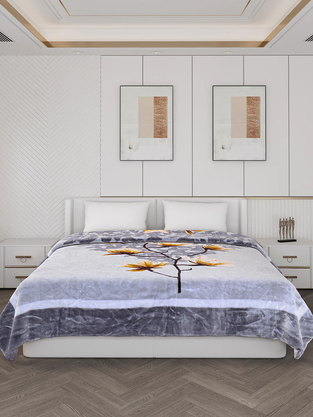 Printed Double Bed Blanket for Mild Winter -1 Ply - Image 2