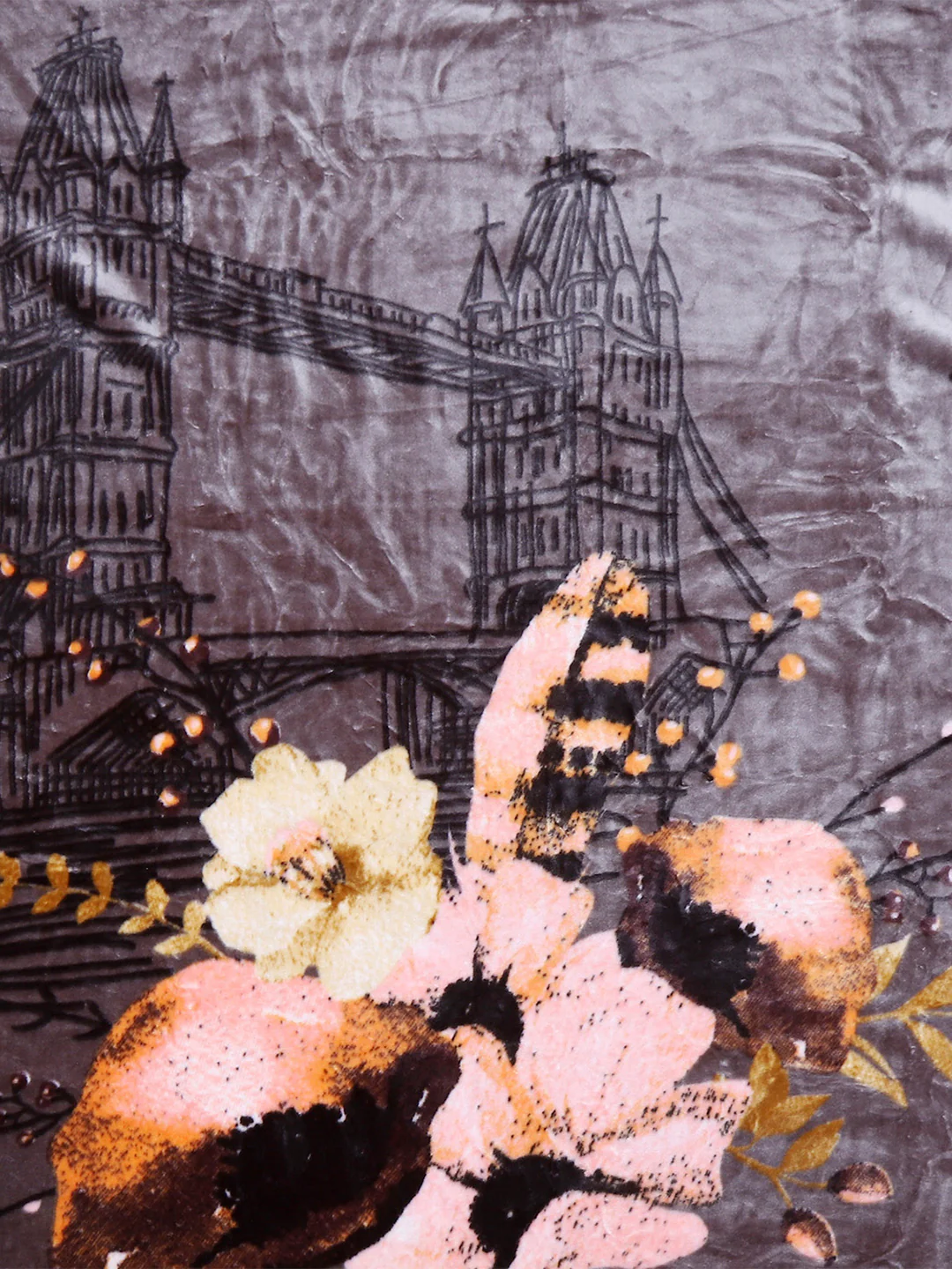 Printed Double Bed Blanket for Mild Winter -1 Ply - Image 6