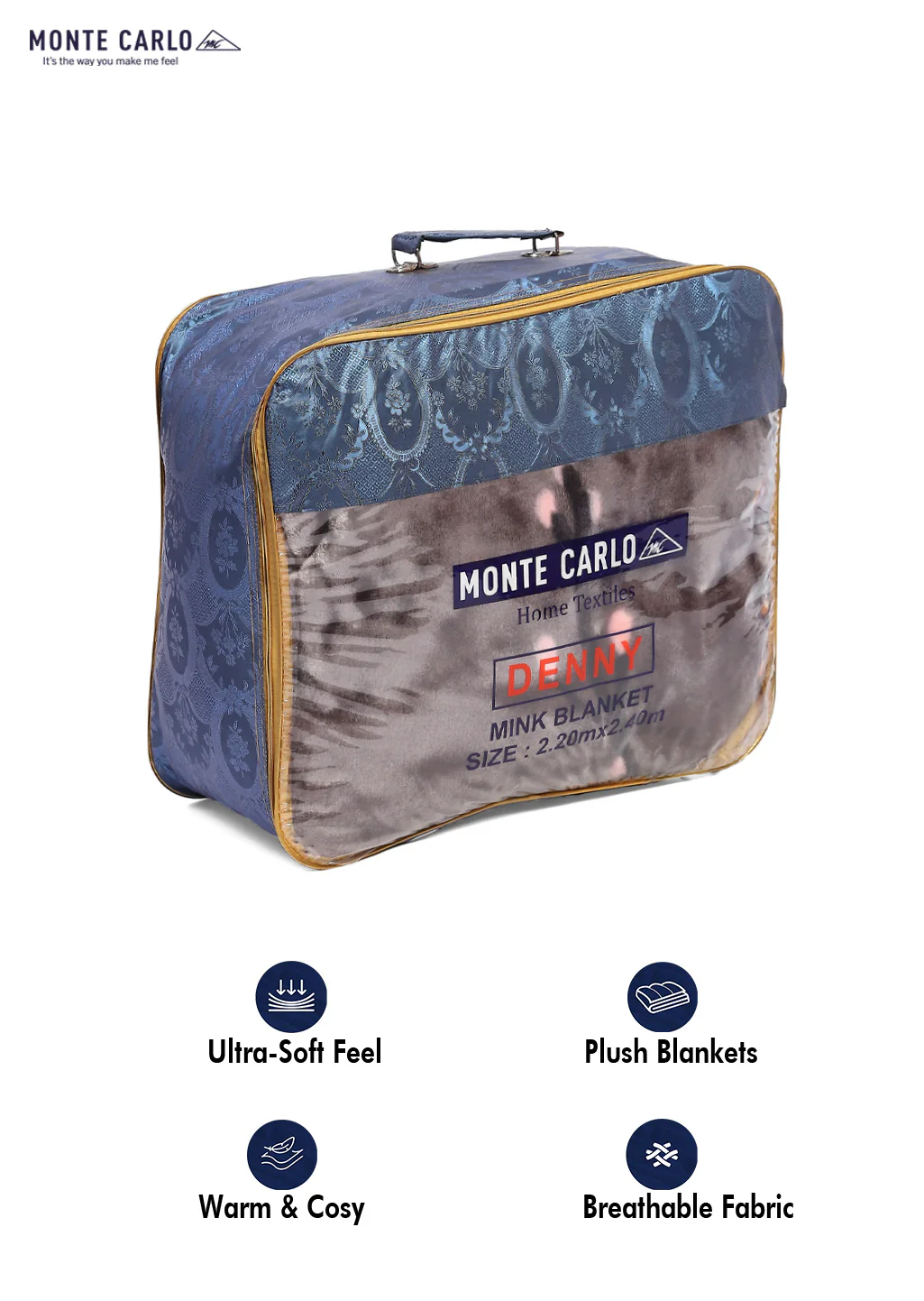 Printed Double Bed Blanket for Mild Winter -1 Ply - Image 8