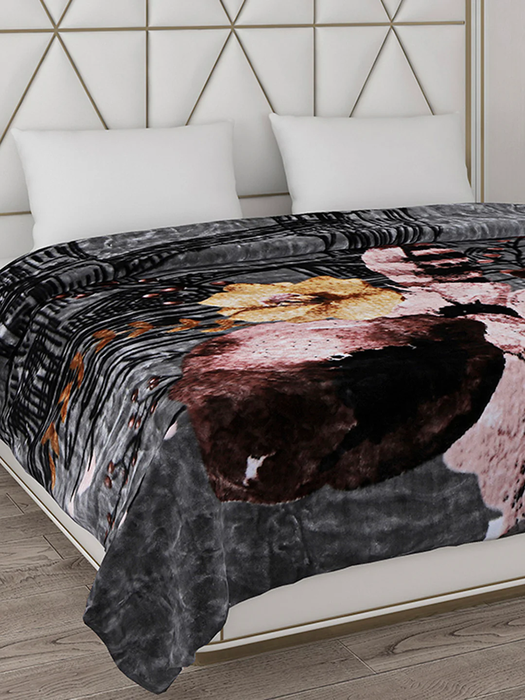Printed Double Bed Blanket for Mild Winter -1 Ply - Image 4