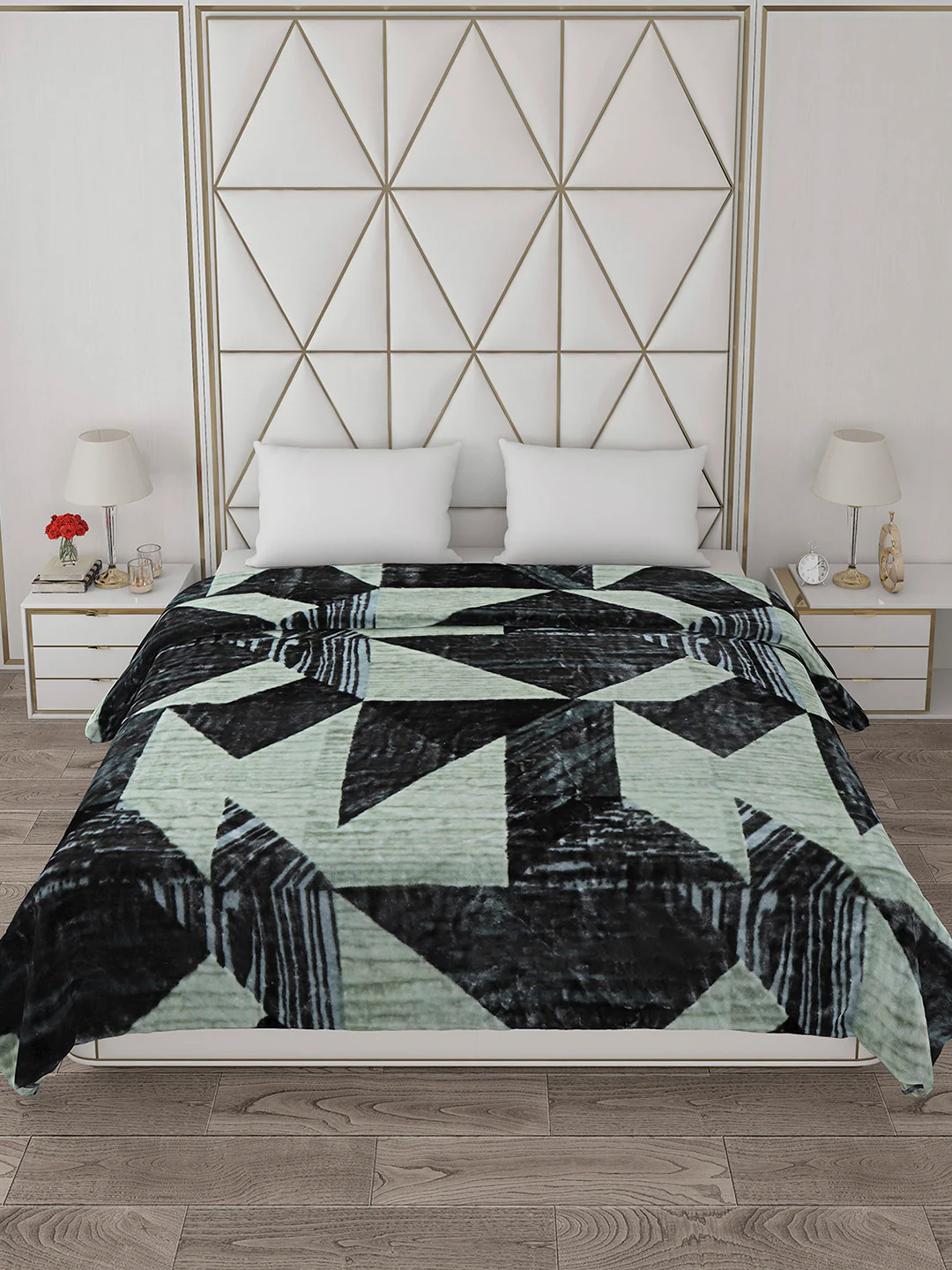Printed Double Bed Blanket for Mild Winter -1 Ply - Image 3