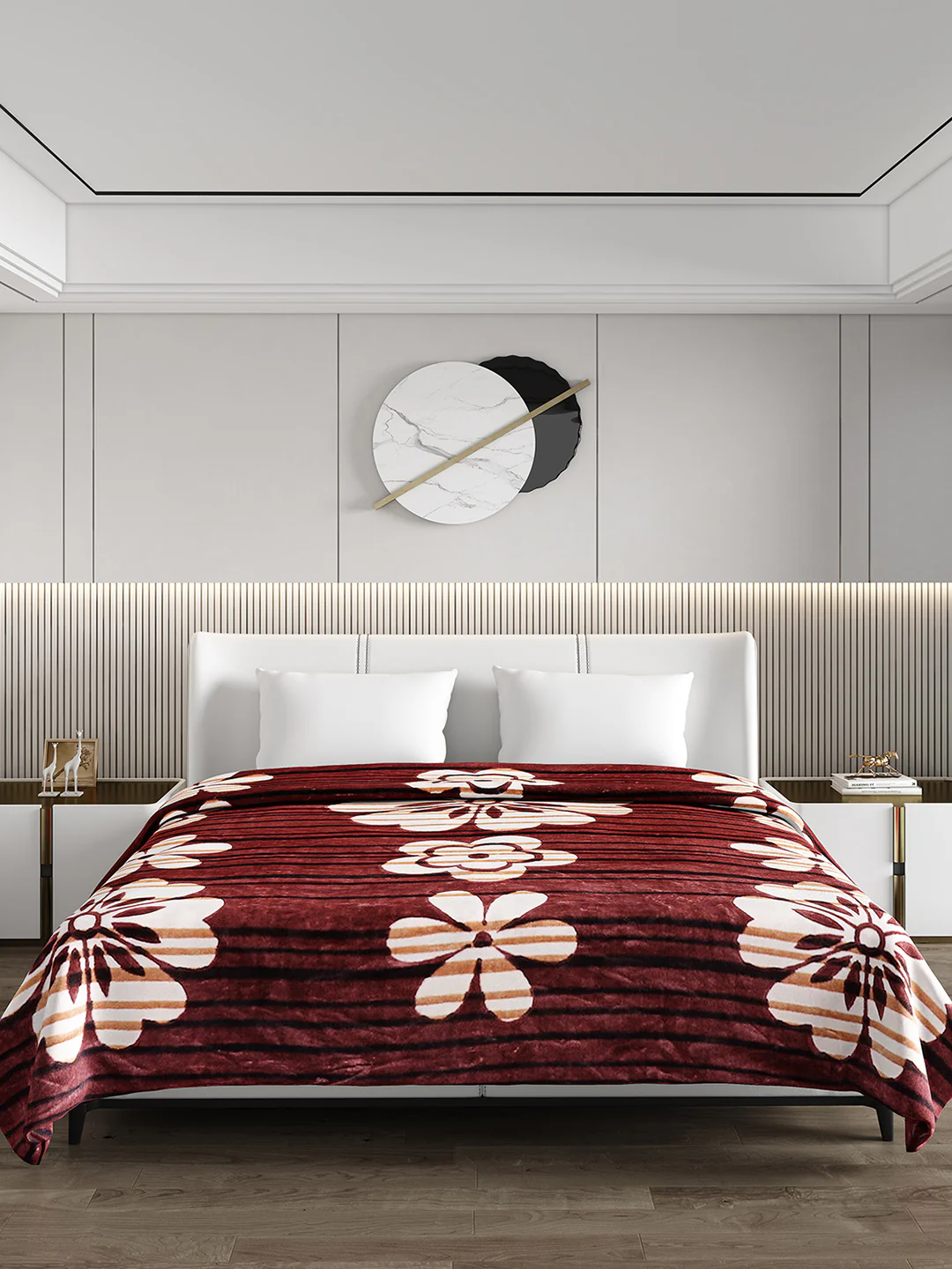 Printed Double Bed Blanket for Mild Winter -1 Ply - Image 2