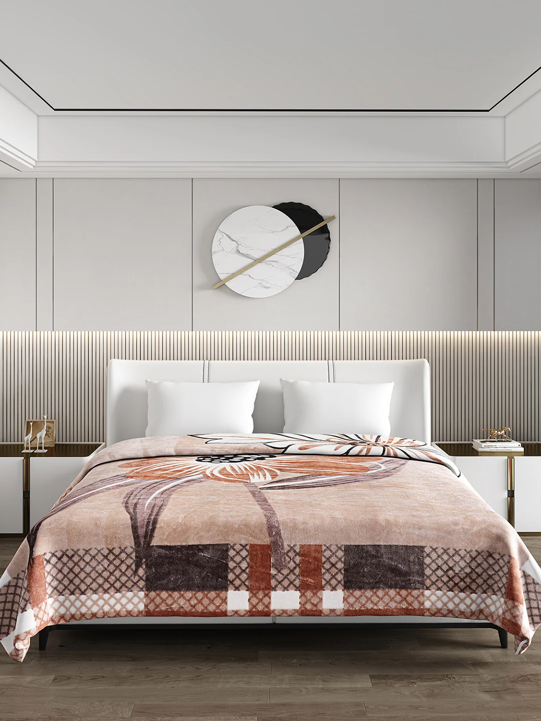 Printed Double Bed Blanket for Mild Winter -1 Ply - Image 2